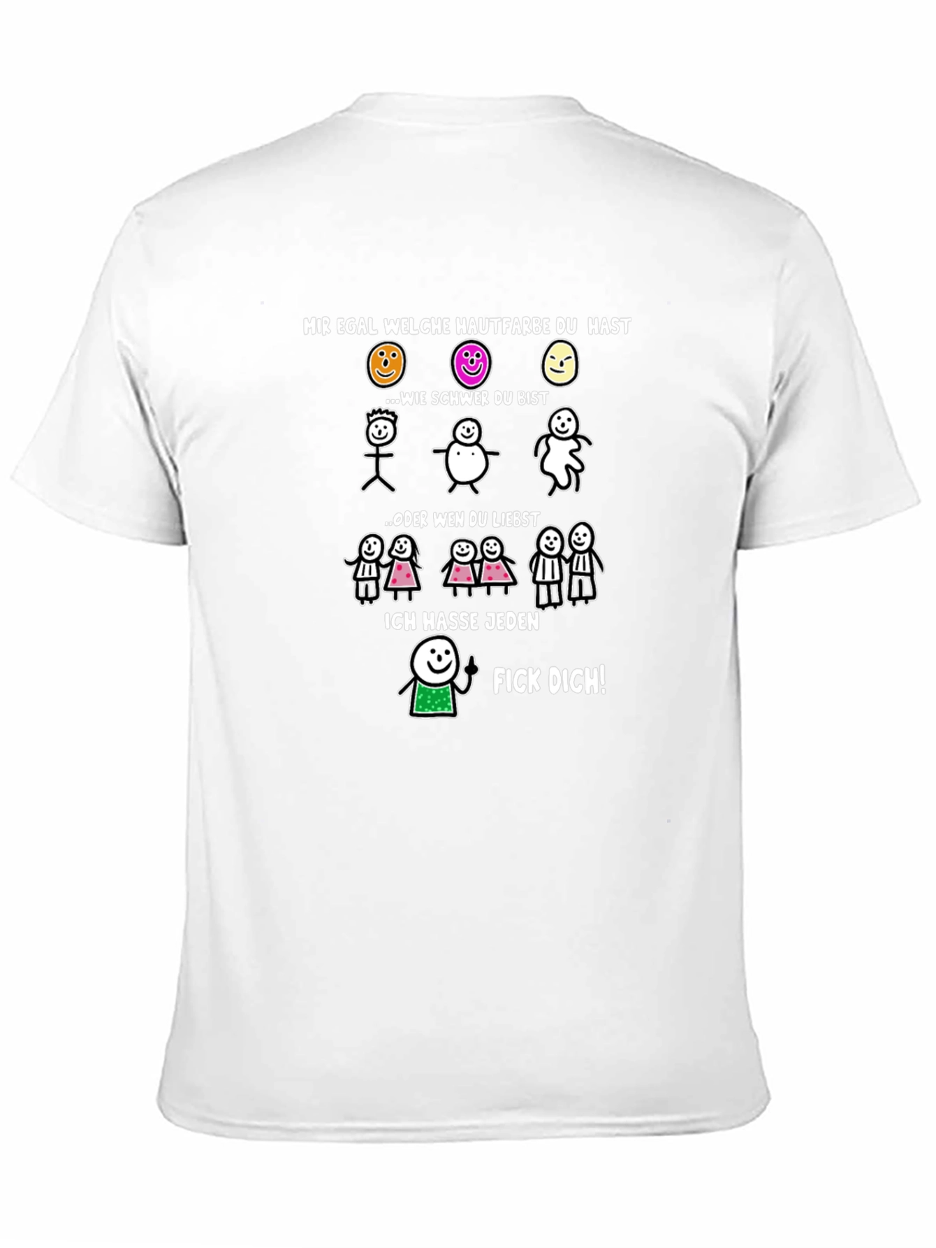 Humorous Graphic T-Shirt - I Hate Everyone