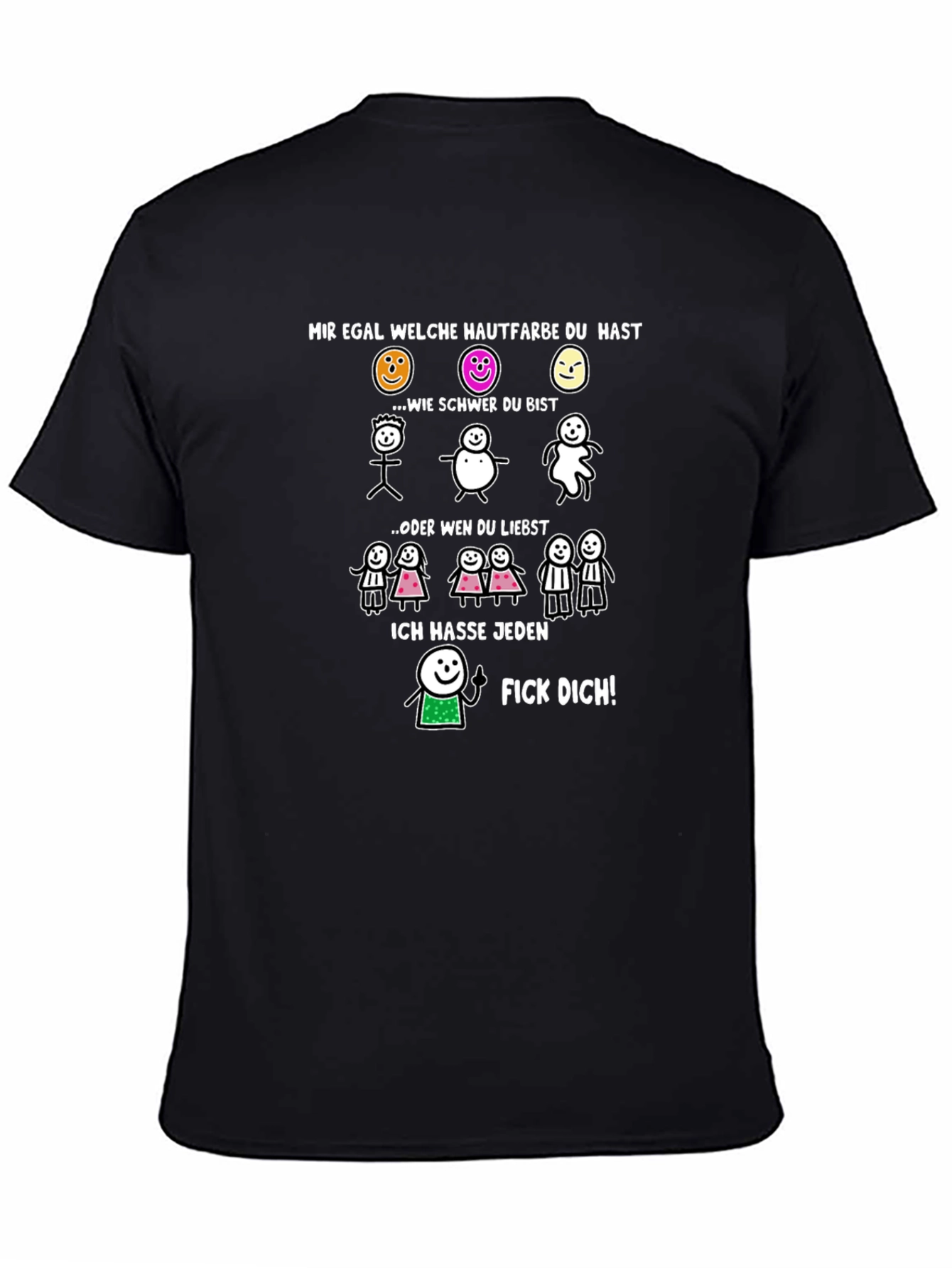 Humorous Graphic T-Shirt - I Hate Everyone