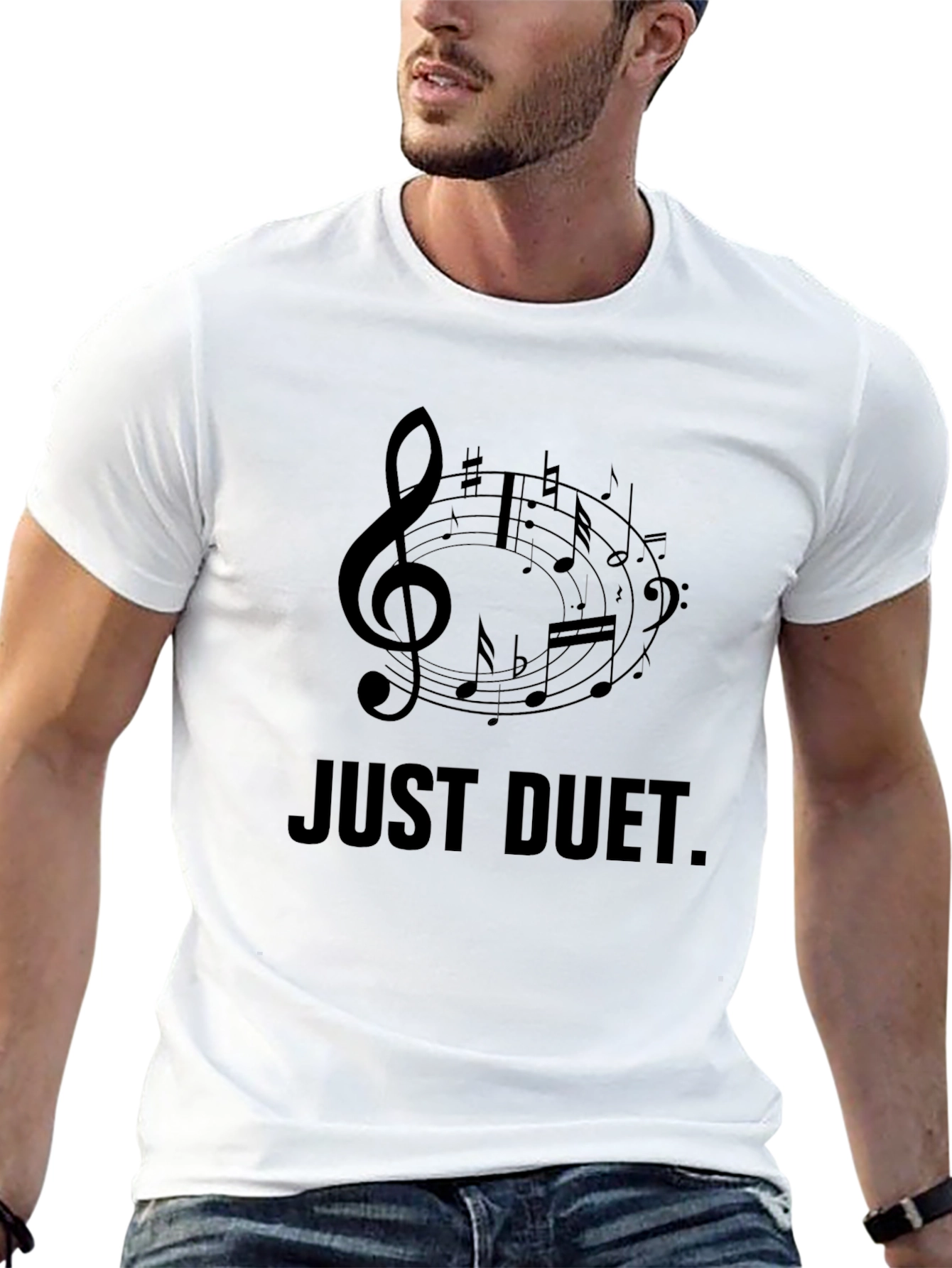 Just Duet Music T-Shirt - Black Graphic Tee