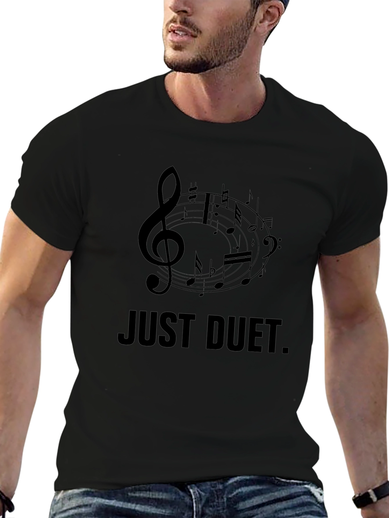 Just Duet Music T-Shirt - Black Graphic Tee