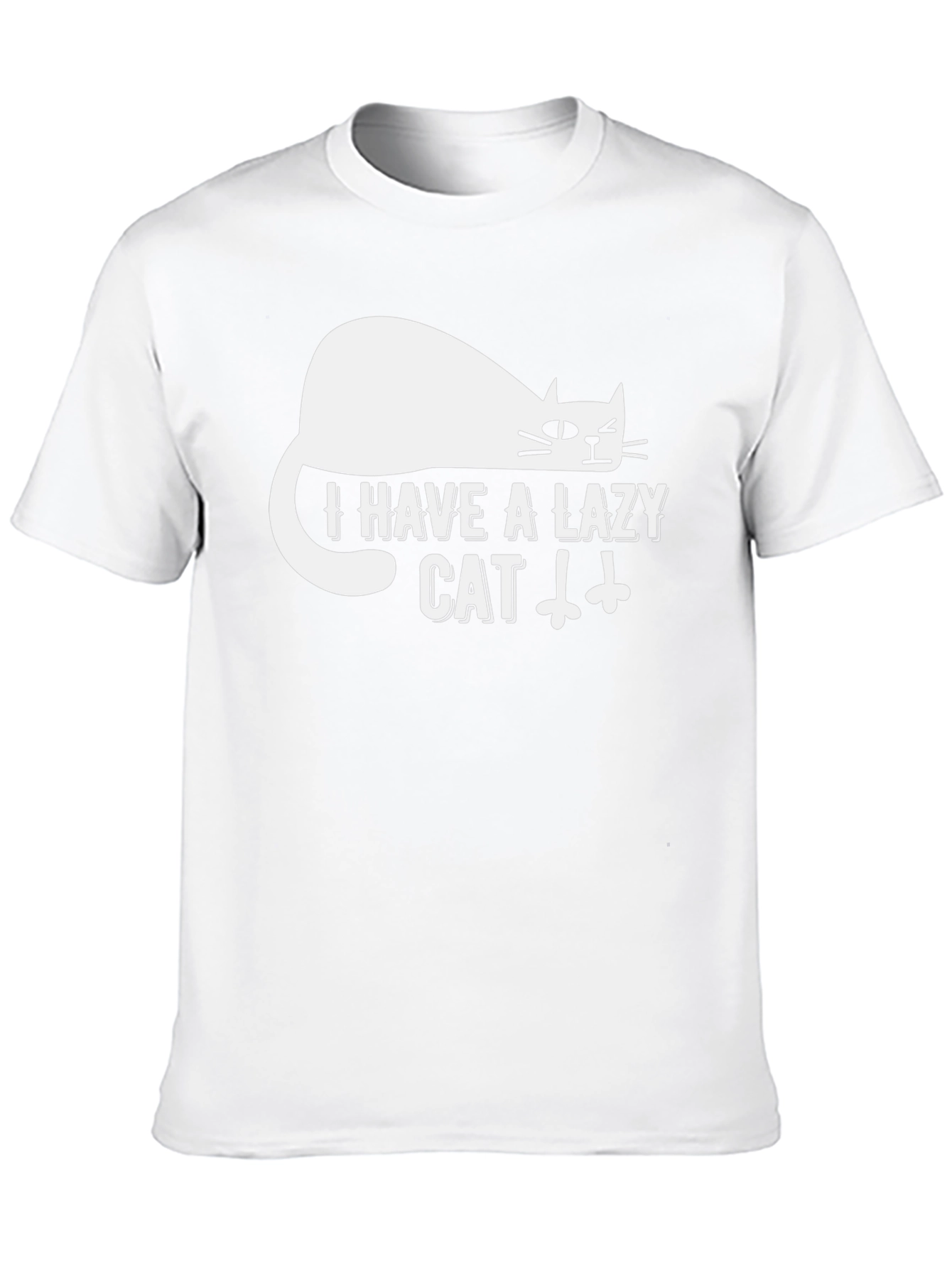 Lazy Cat Graphic Tee - Mens Black T-Shirt