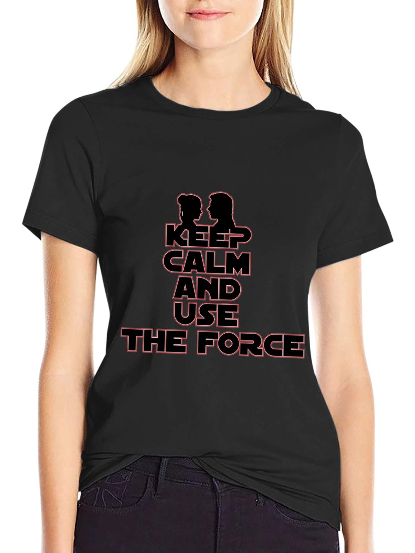 Keep Calm and Use the Force Black T-Shirt