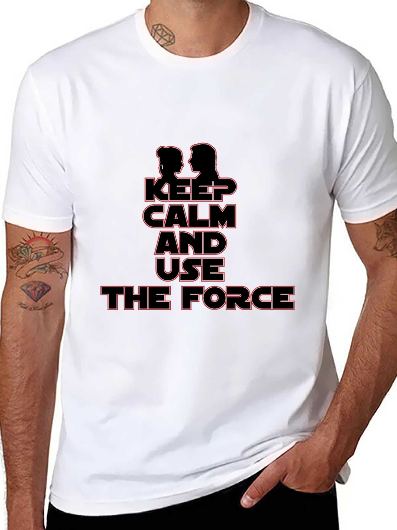 Keep Calm and Use the Force Black T-Shirt