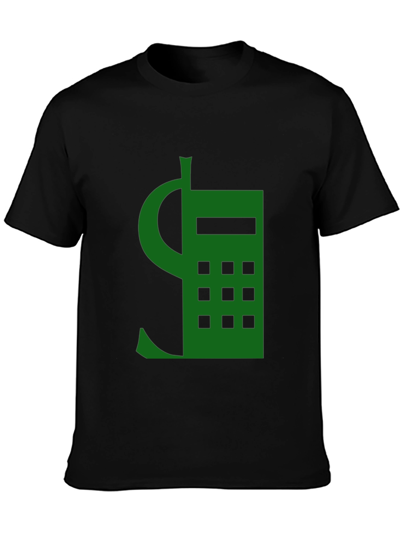 Retro Cell Phone Graphic Tee - Black