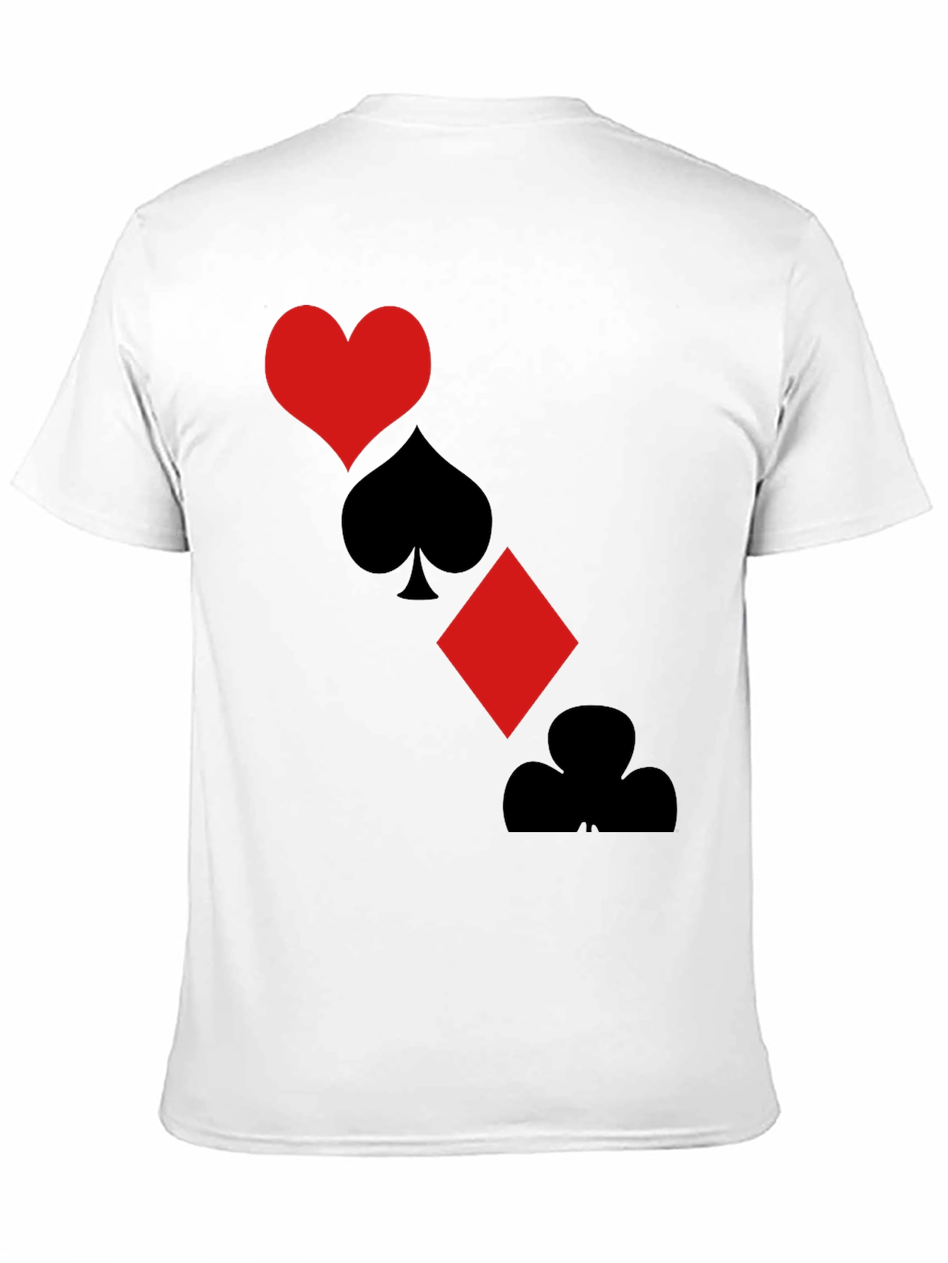 Playing Card Suits Graphic Tee - Black T-Shirt