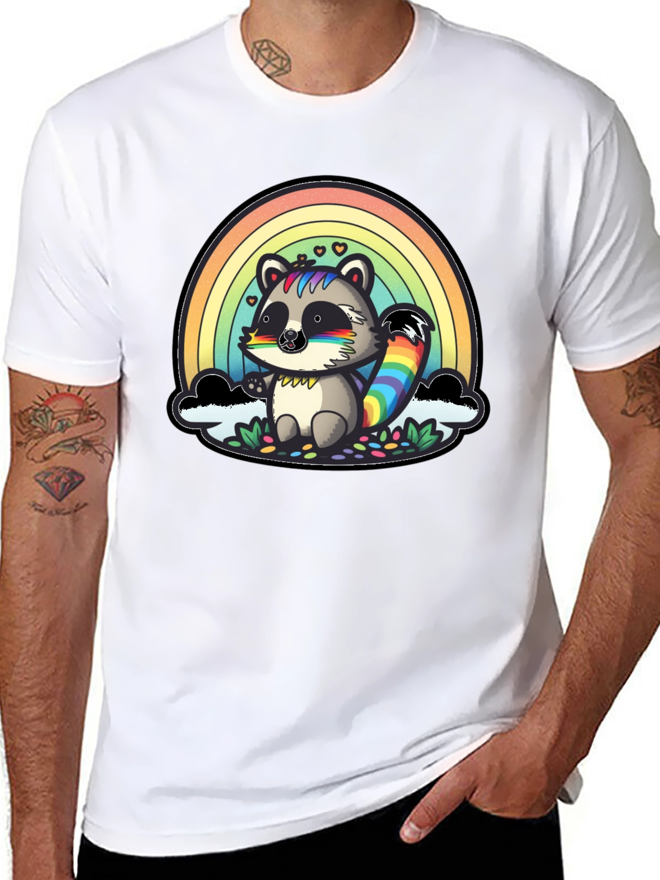 Rainbow Raccoon Pride T-Shirt