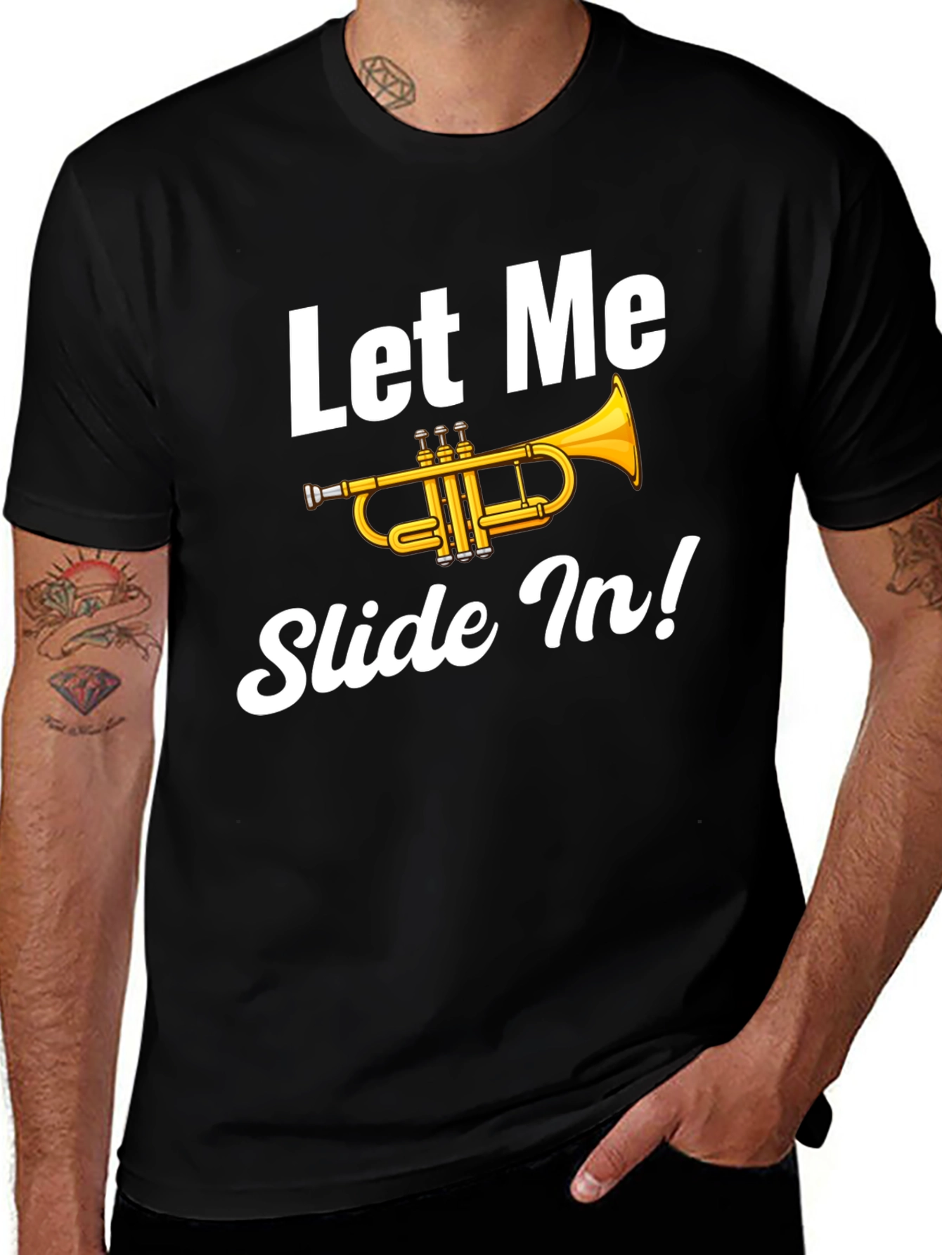 Let Me Slide In! Trumpet Graphic Tee