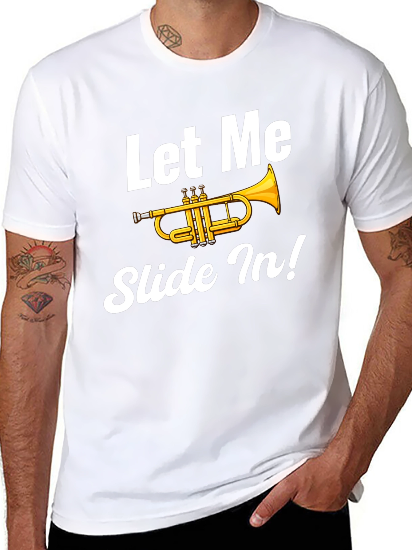 Let Me Slide In! Trumpet Graphic Tee