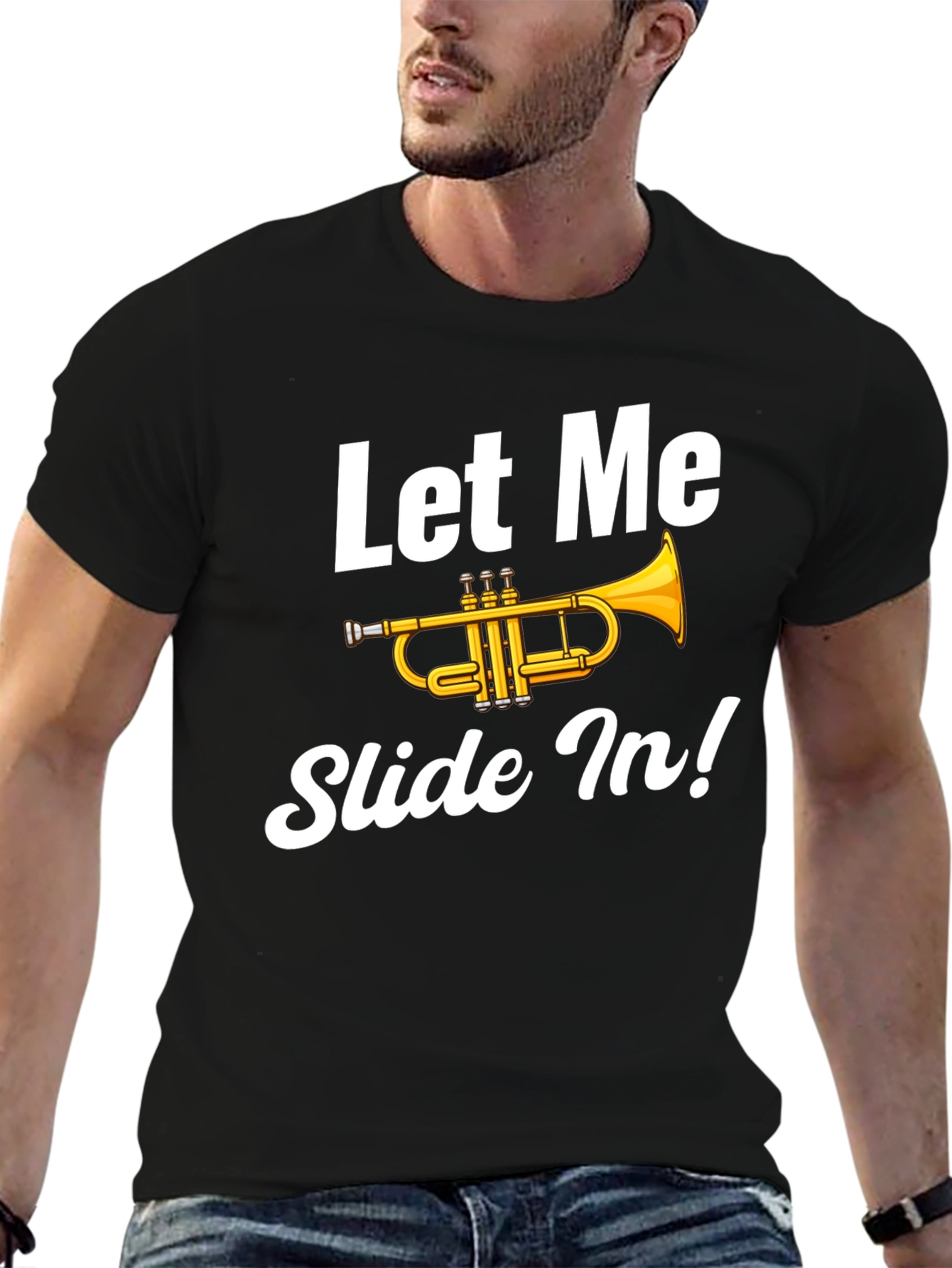 Let Me Slide In! Trumpet Graphic Tee