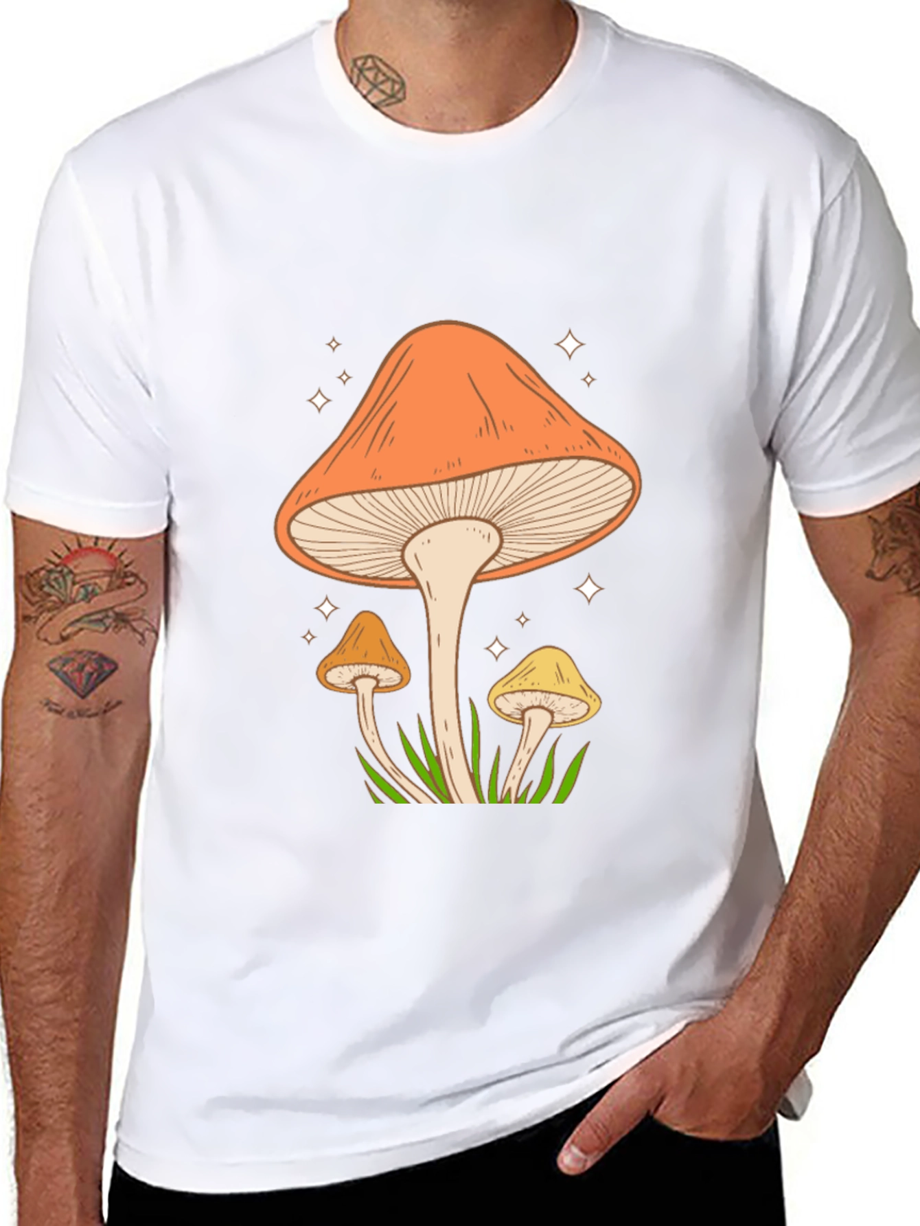 Mushroom Graphic Tee - Unique Nature Design