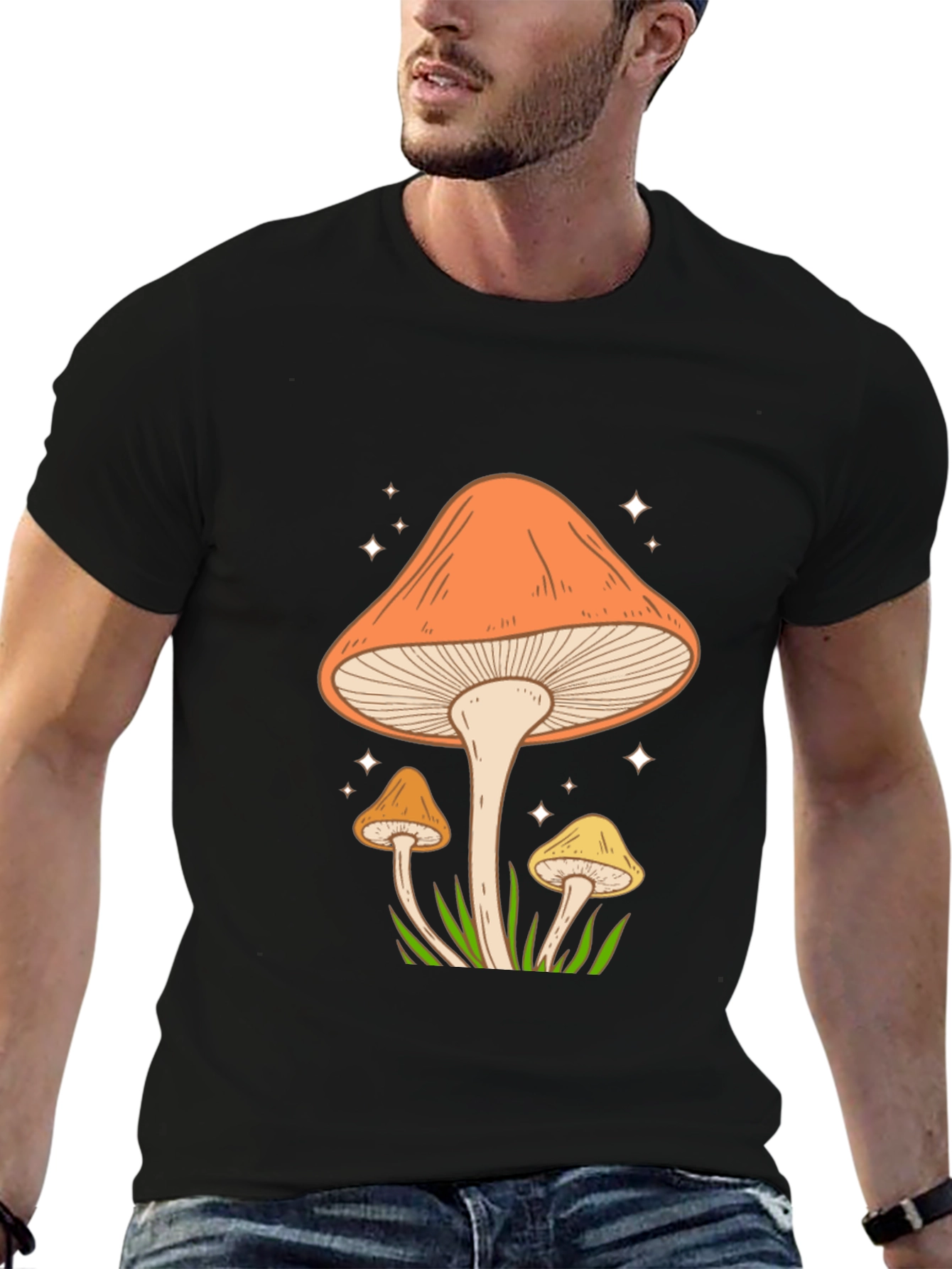 Mushroom Graphic Tee - Unique Nature Design