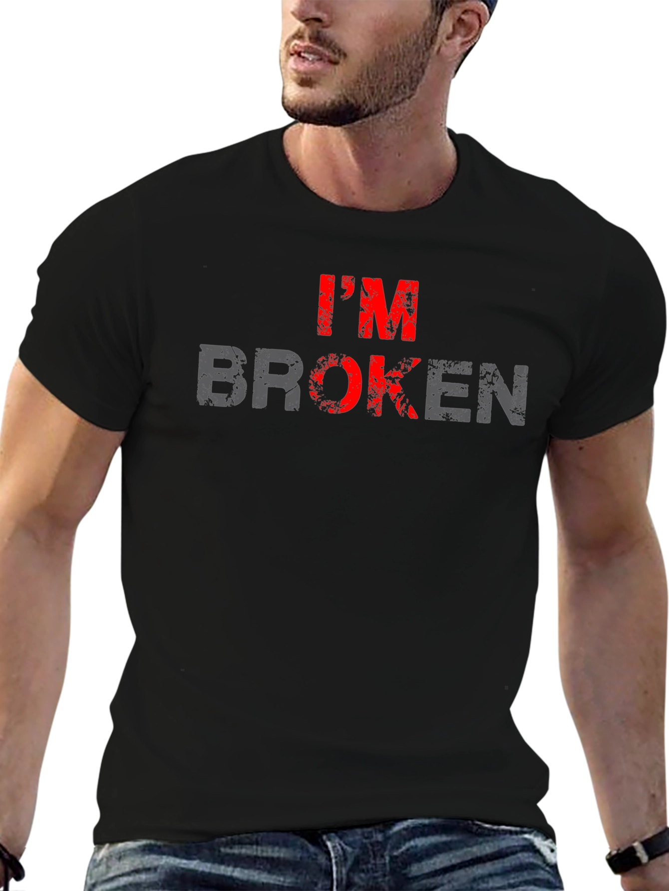 Distressed Im Broken Graphic Tee