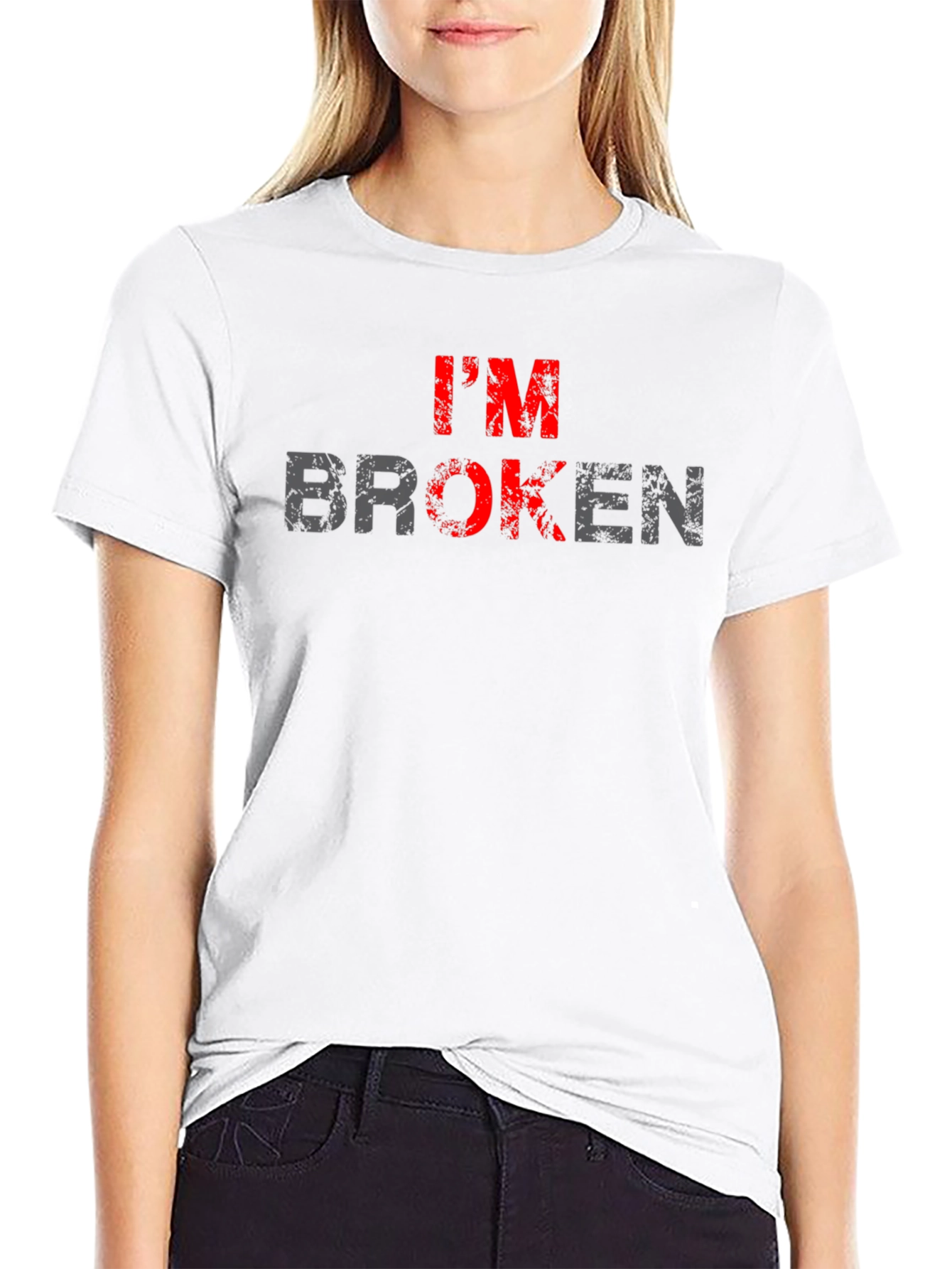 Distressed Im Broken Graphic Tee