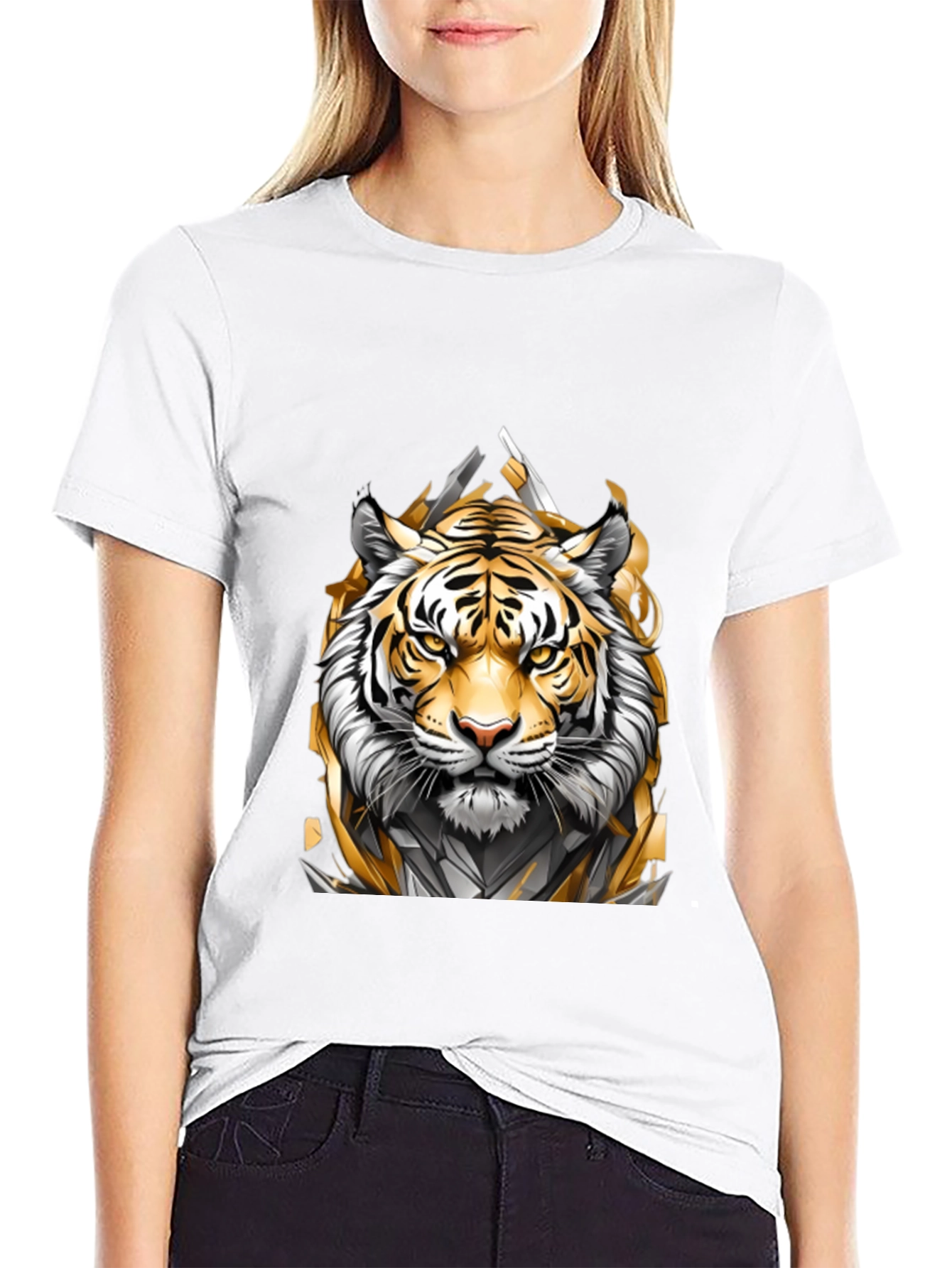 Tiger Graphic Black T-Shirt - Bold Animal Design