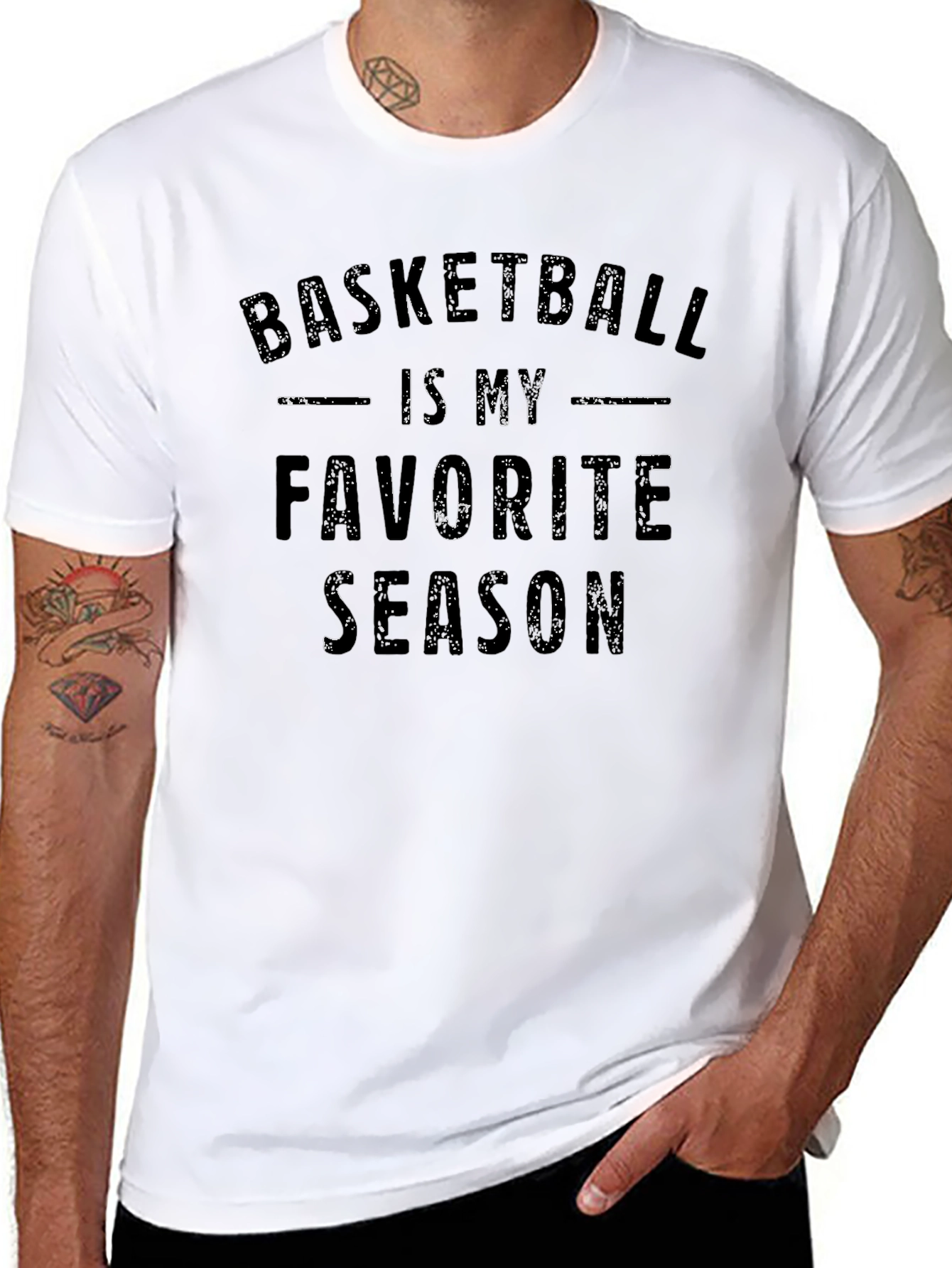 Basketball is My Favorite Season Black T-Shirt
