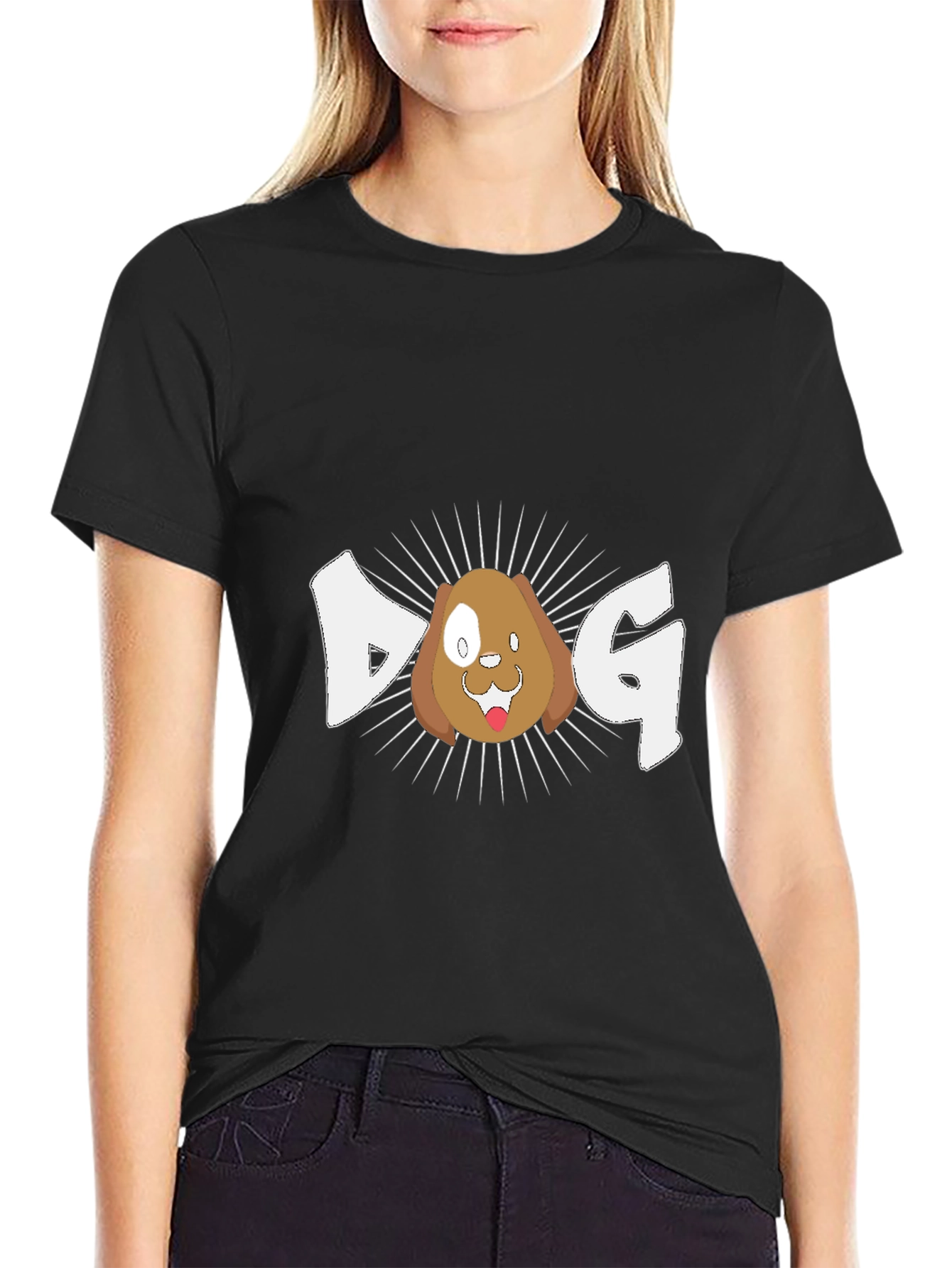 Dog Graphic Tee - Fun Cartoon Style!