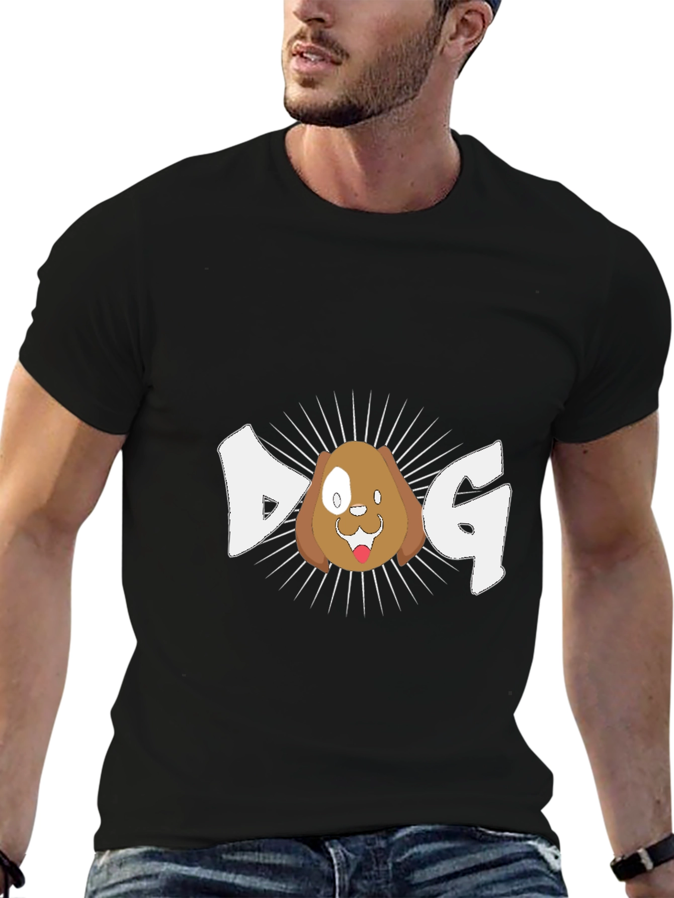 Dog Graphic Tee - Fun Cartoon Style!