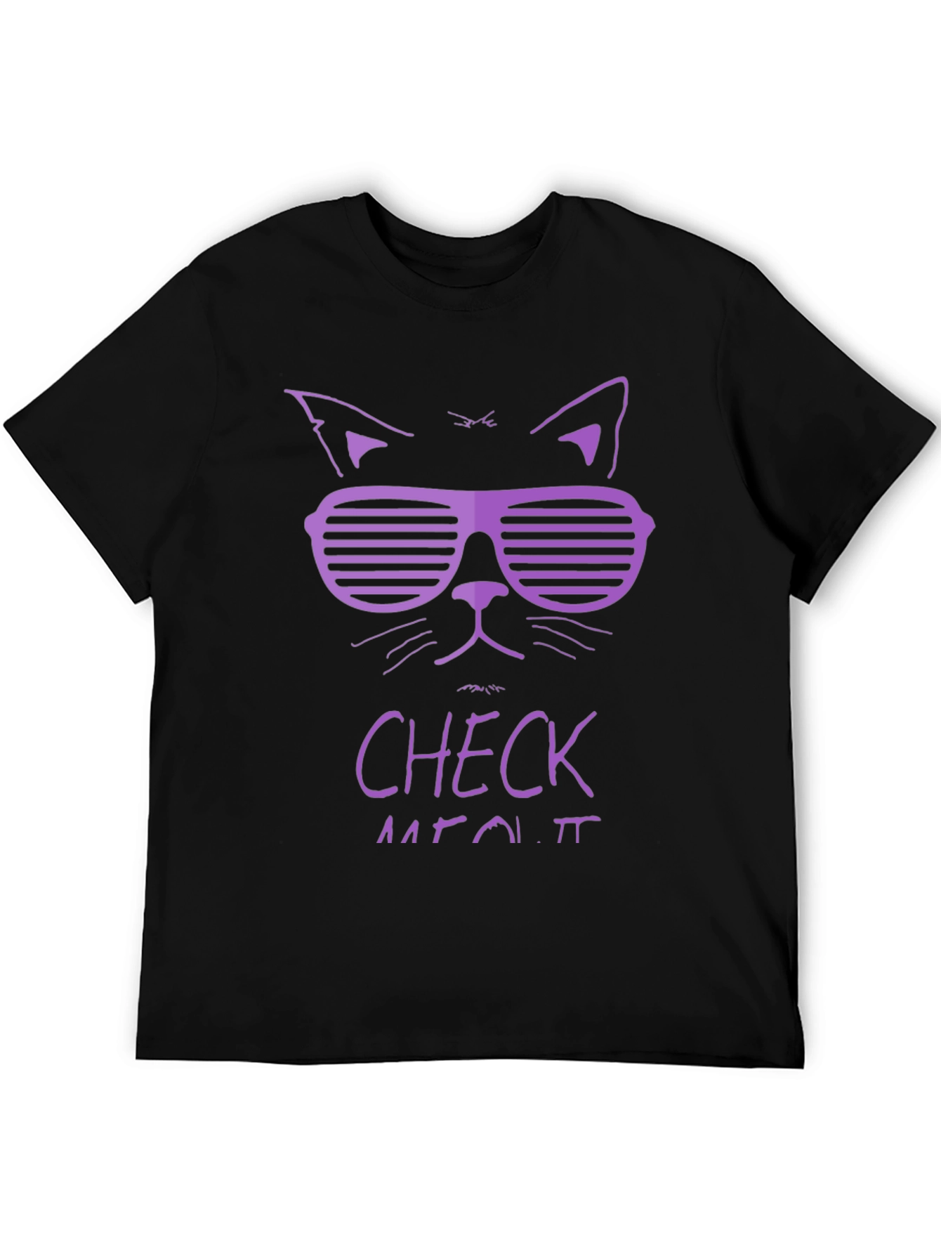 Cool Cat Graphic Tee - Check Meowt