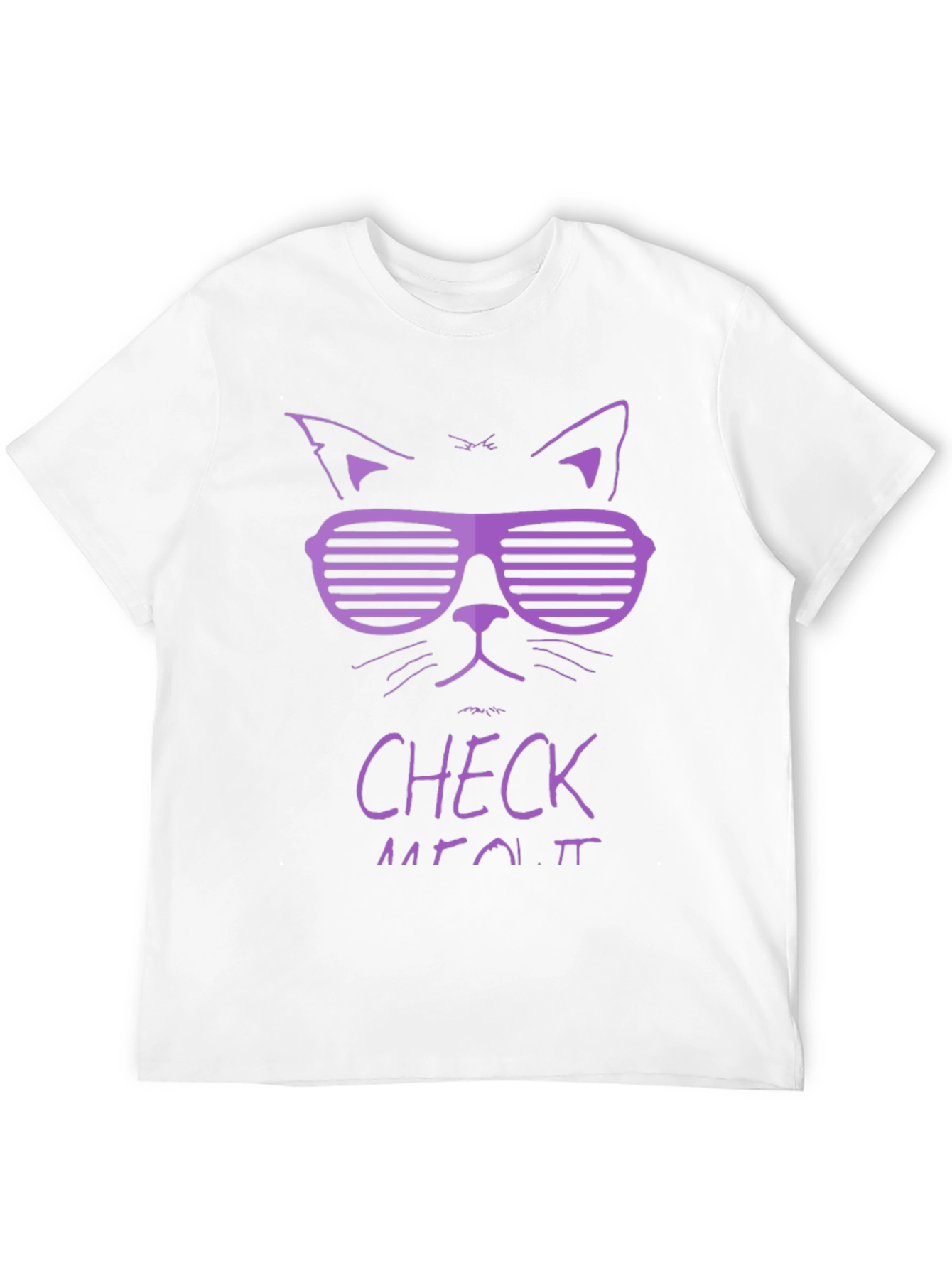 Cool Cat Graphic Tee - Check Meowt