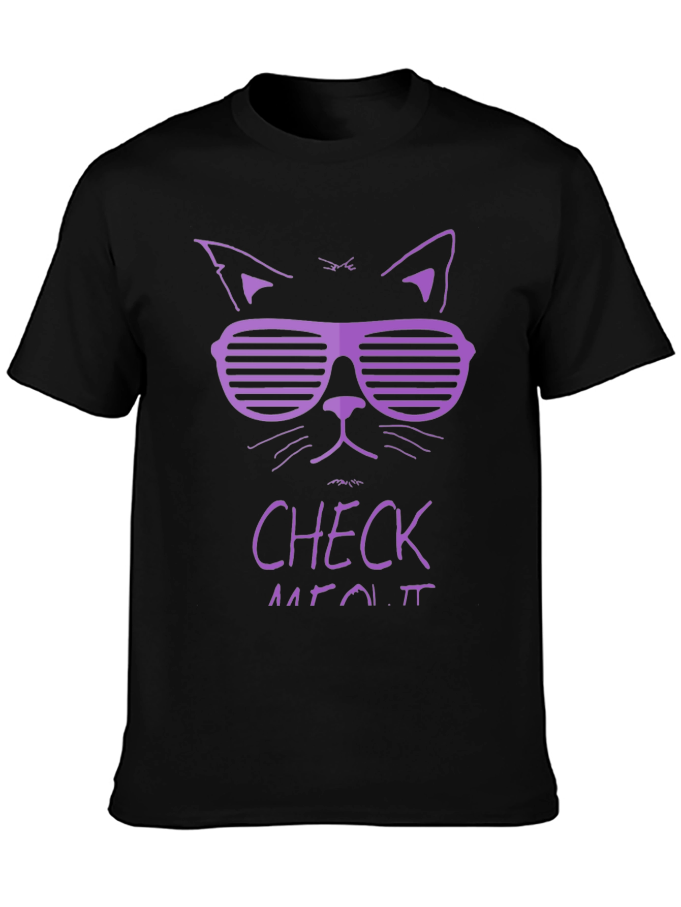 Cool Cat Graphic Tee - Check Meowt