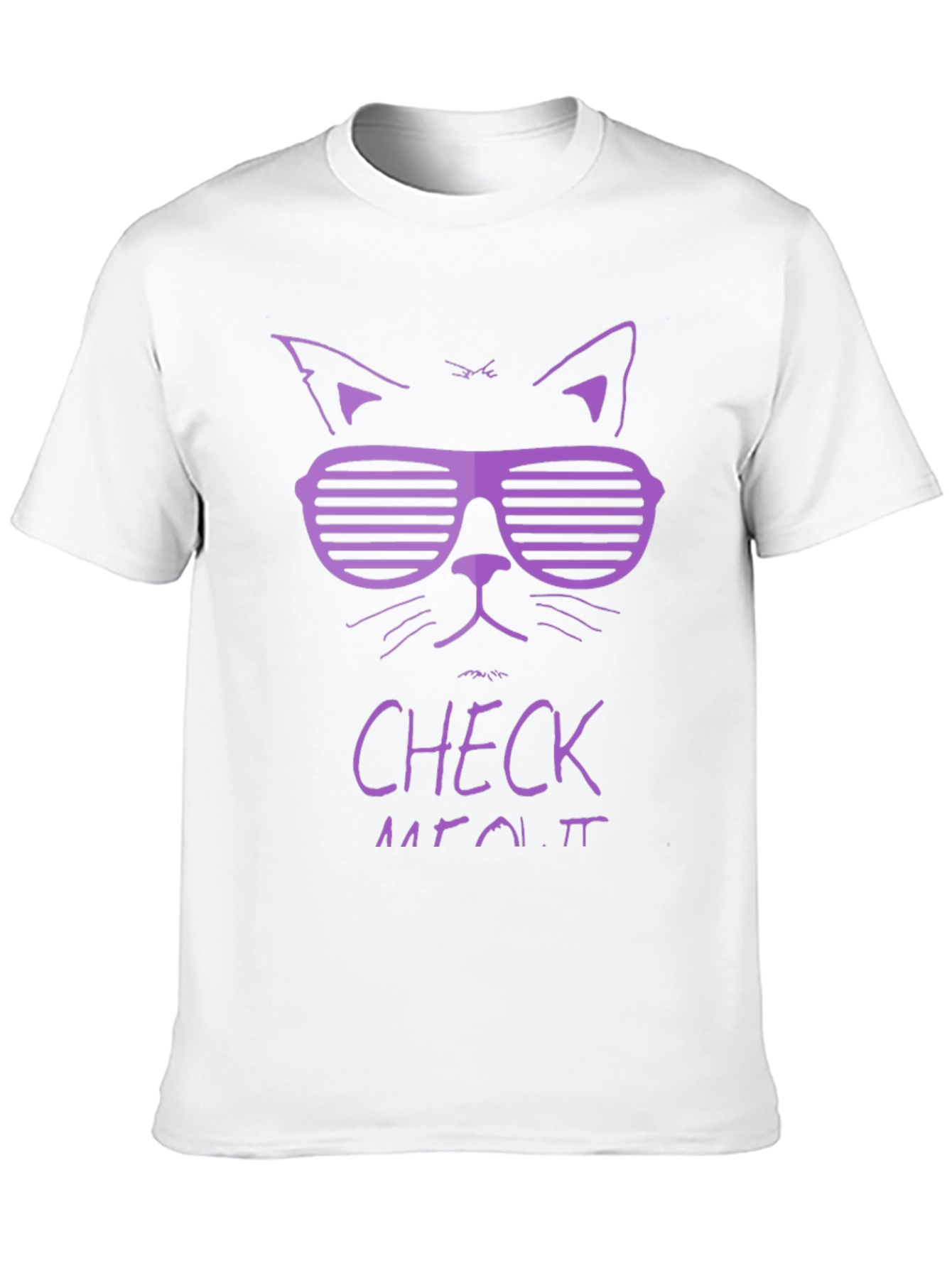 Cool Cat Graphic Tee - Check Meowt