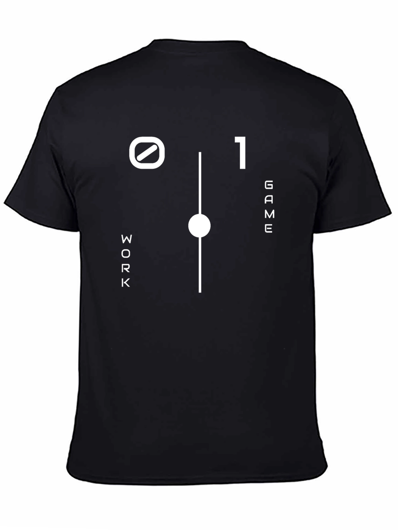 Work/Game Slider T-Shirt - Black Cotton Tee