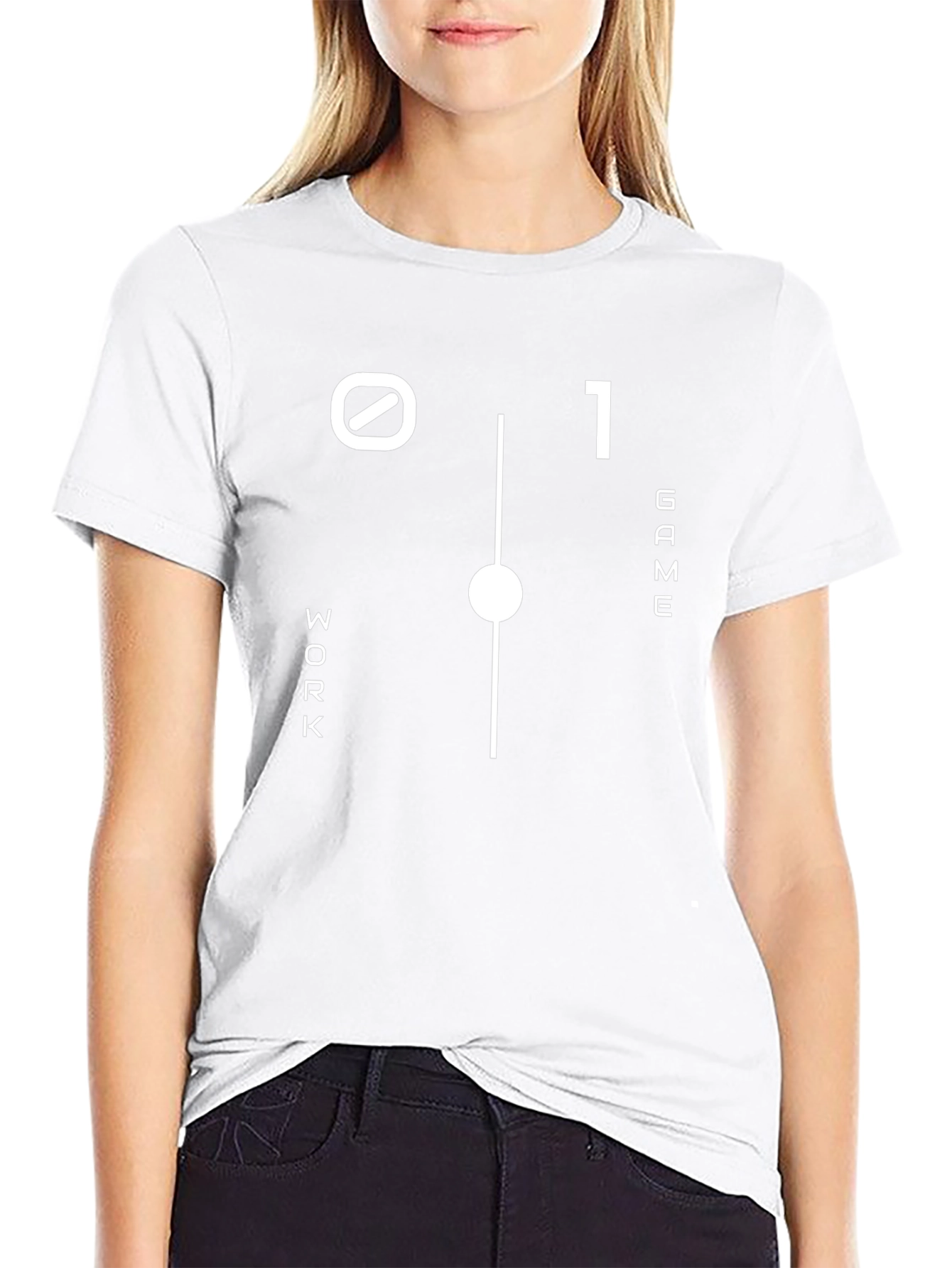 Work/Game Slider T-Shirt - Black Cotton Tee