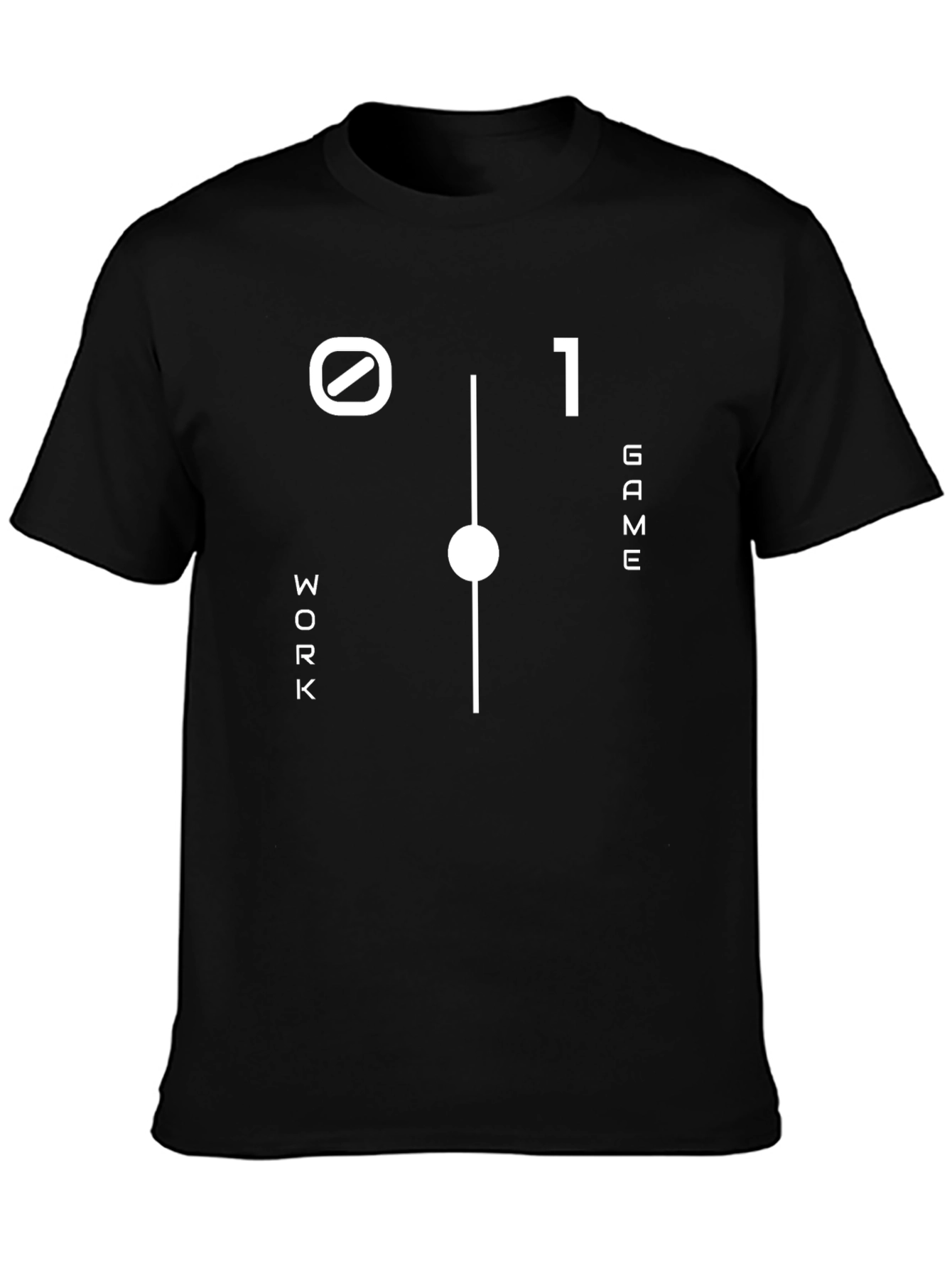 Work/Game Slider T-Shirt - Black Cotton Tee