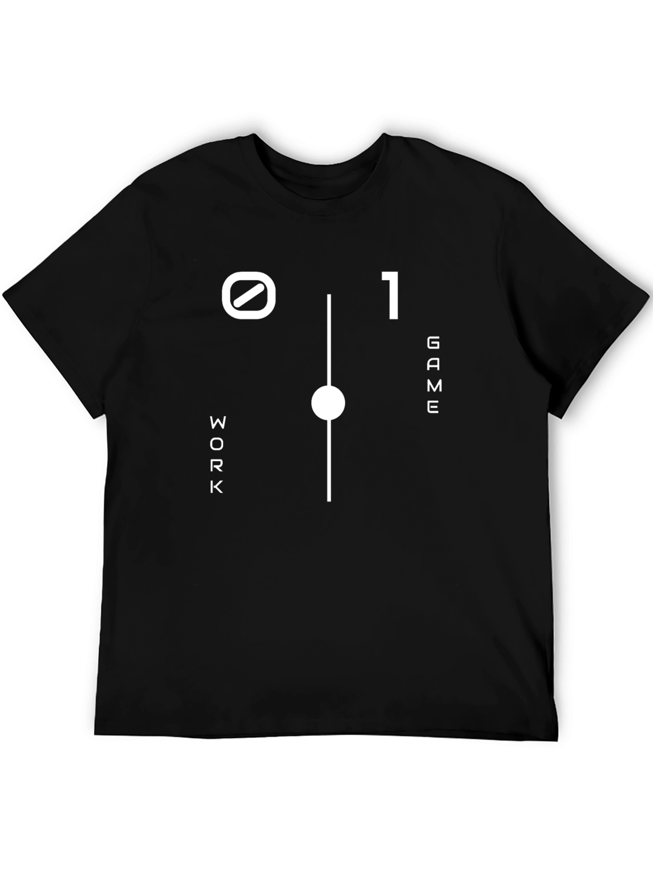 Work/Game Slider T-Shirt - Black Cotton Tee