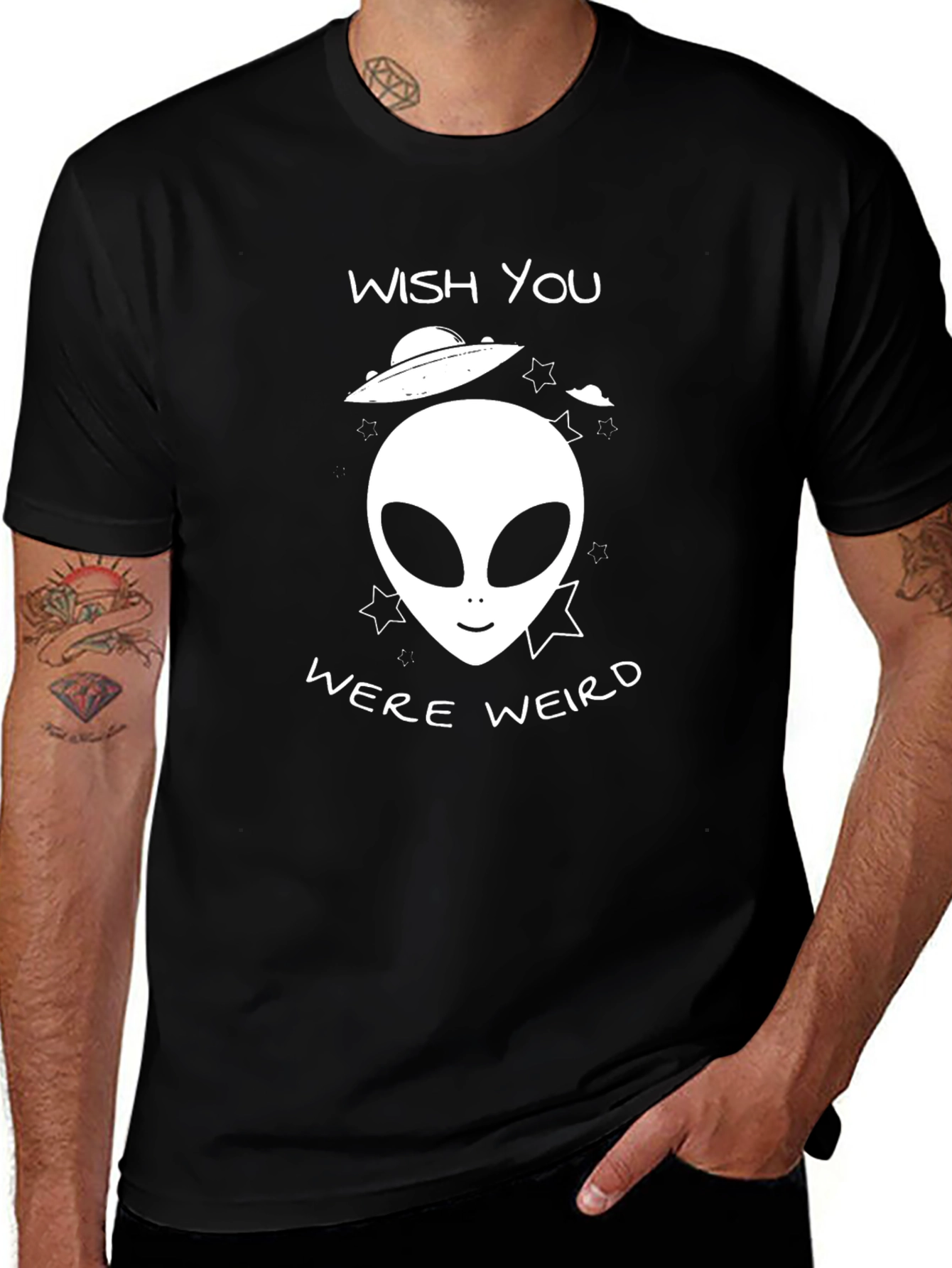 Wish You Were Weird Alien Graphic Tee