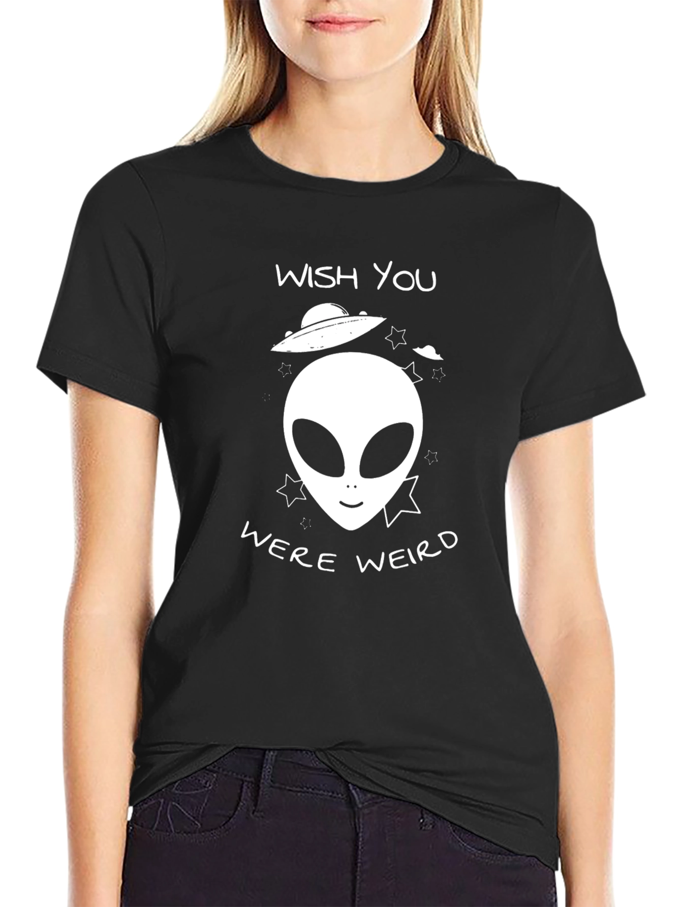 Wish You Were Weird Alien Graphic Tee