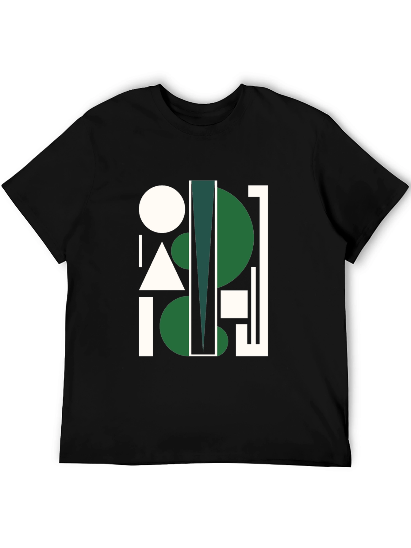 Geometric Abstract Black Graphic Tee