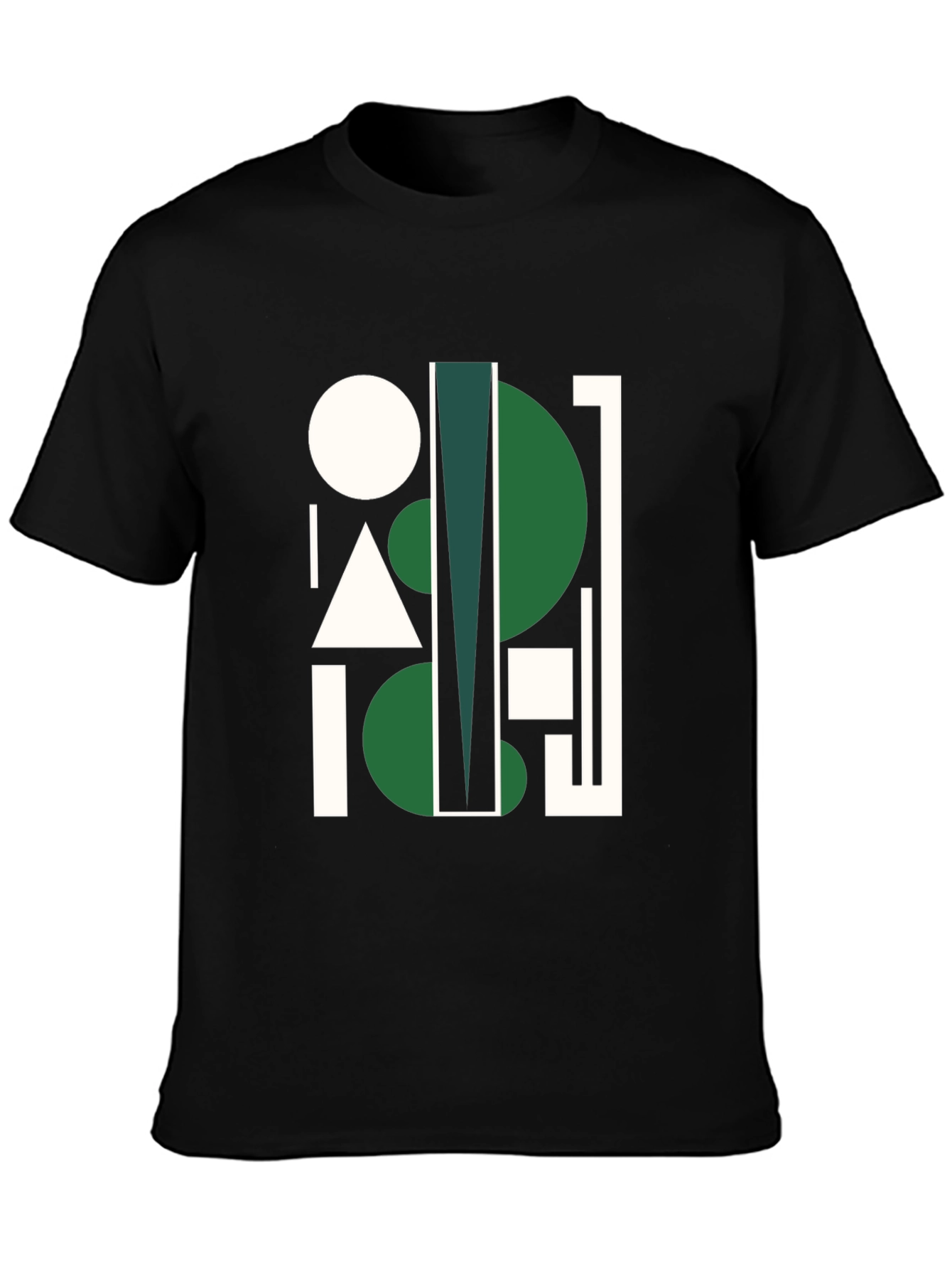 Geometric Abstract Black Graphic Tee