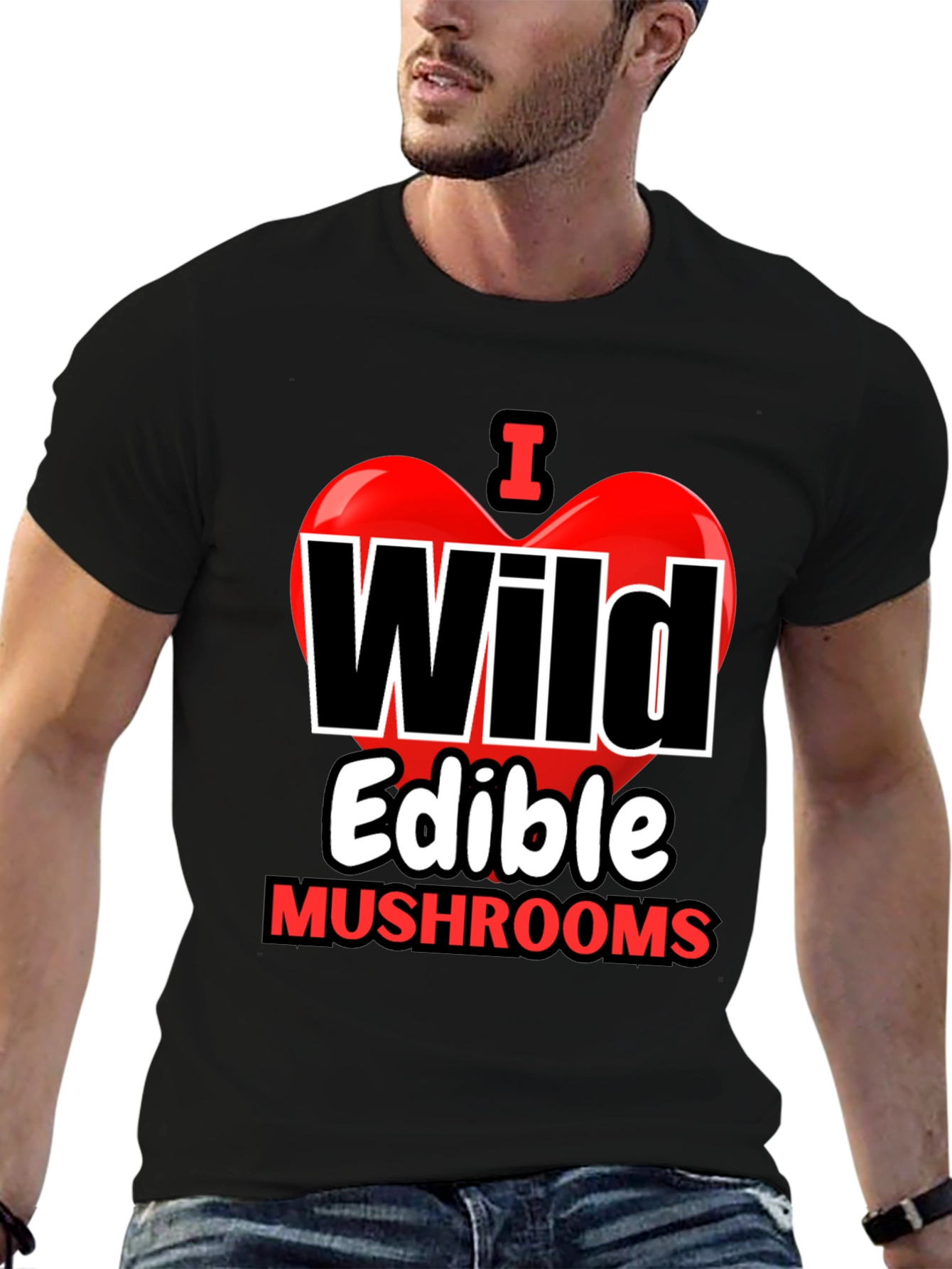 I Heart Wild Edible Mushrooms T-Shirt