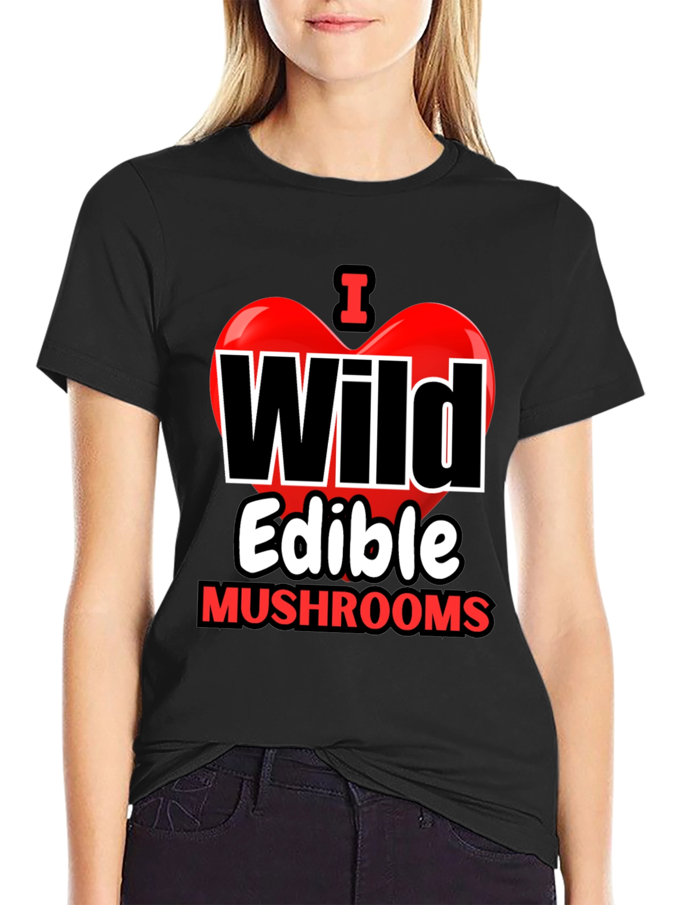 I Heart Wild Edible Mushrooms T-Shirt