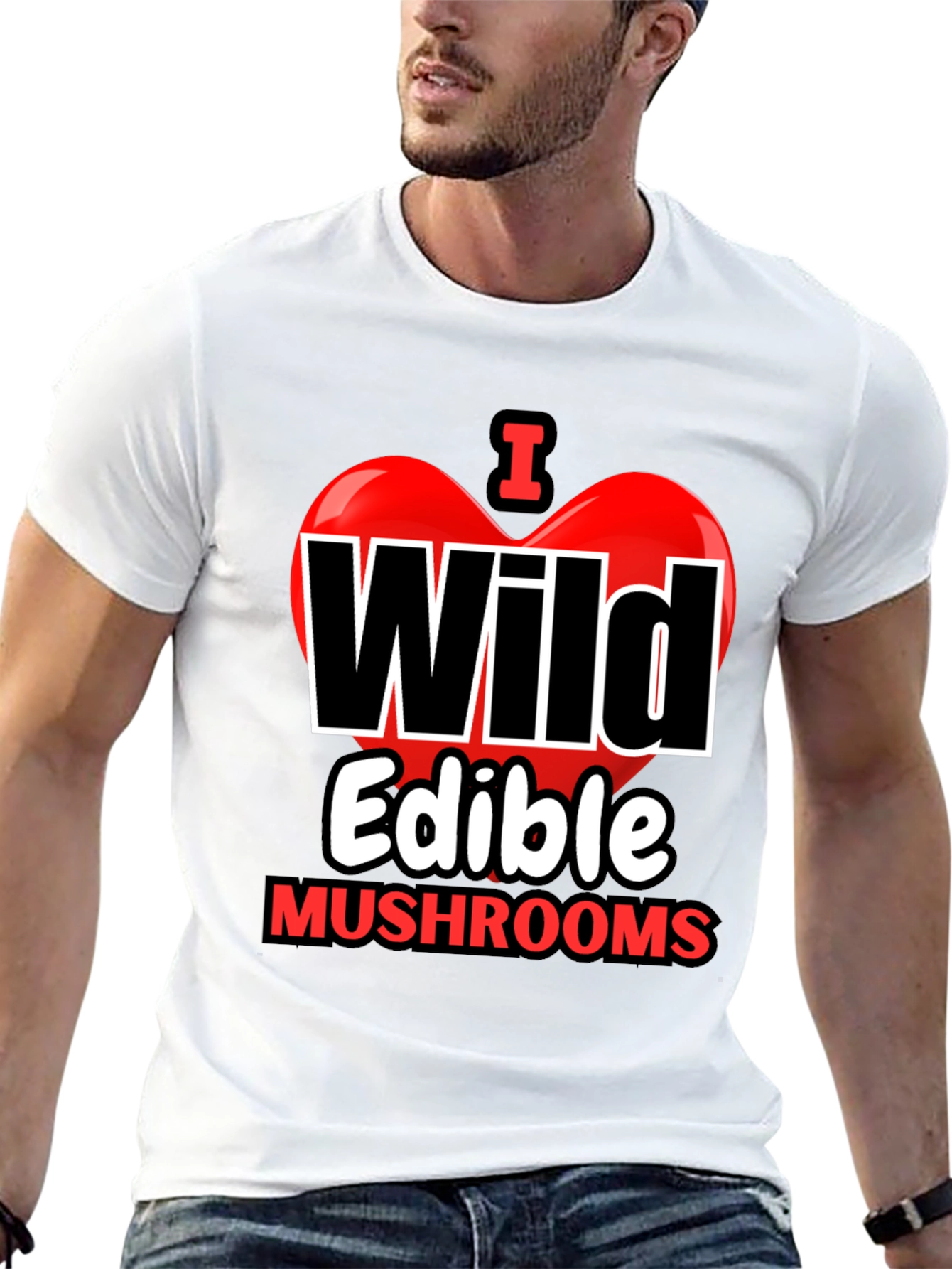 I Heart Wild Edible Mushrooms T-Shirt
