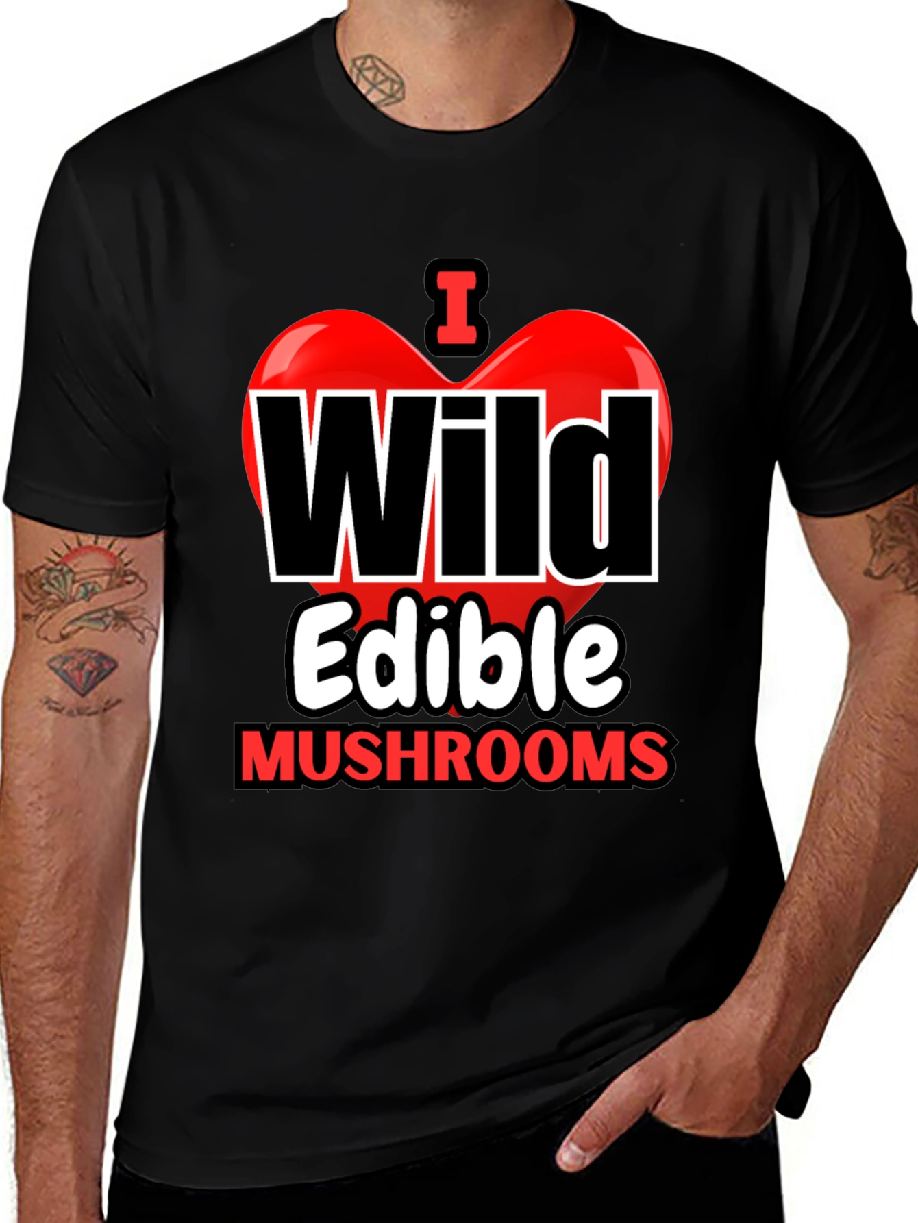 I Heart Wild Edible Mushrooms T-Shirt