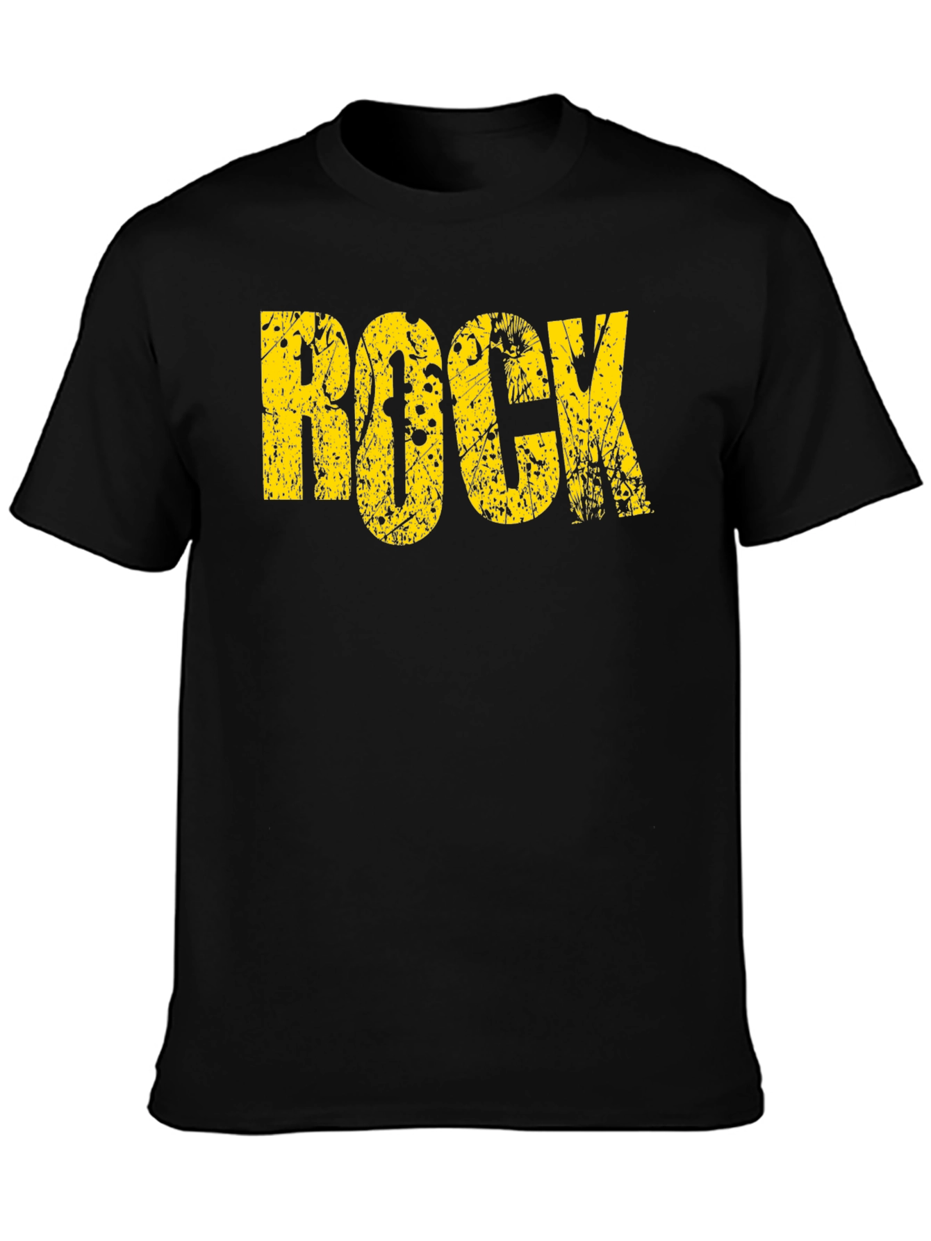 Distressed Rock Graphic Black T-Shirt
