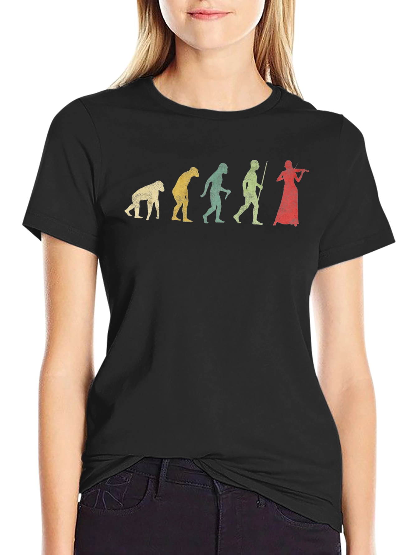 Evolution of Violinist Funny T-Shirt