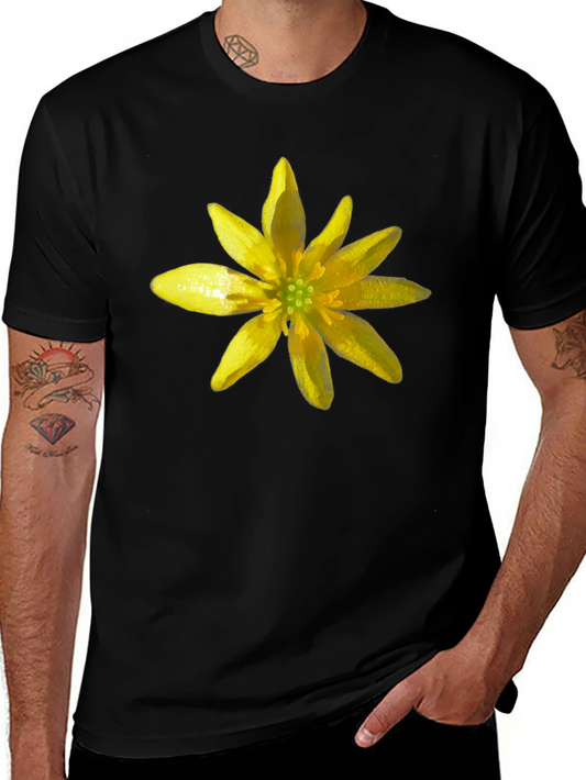 Floral Graphic Tee - Yellow Flower