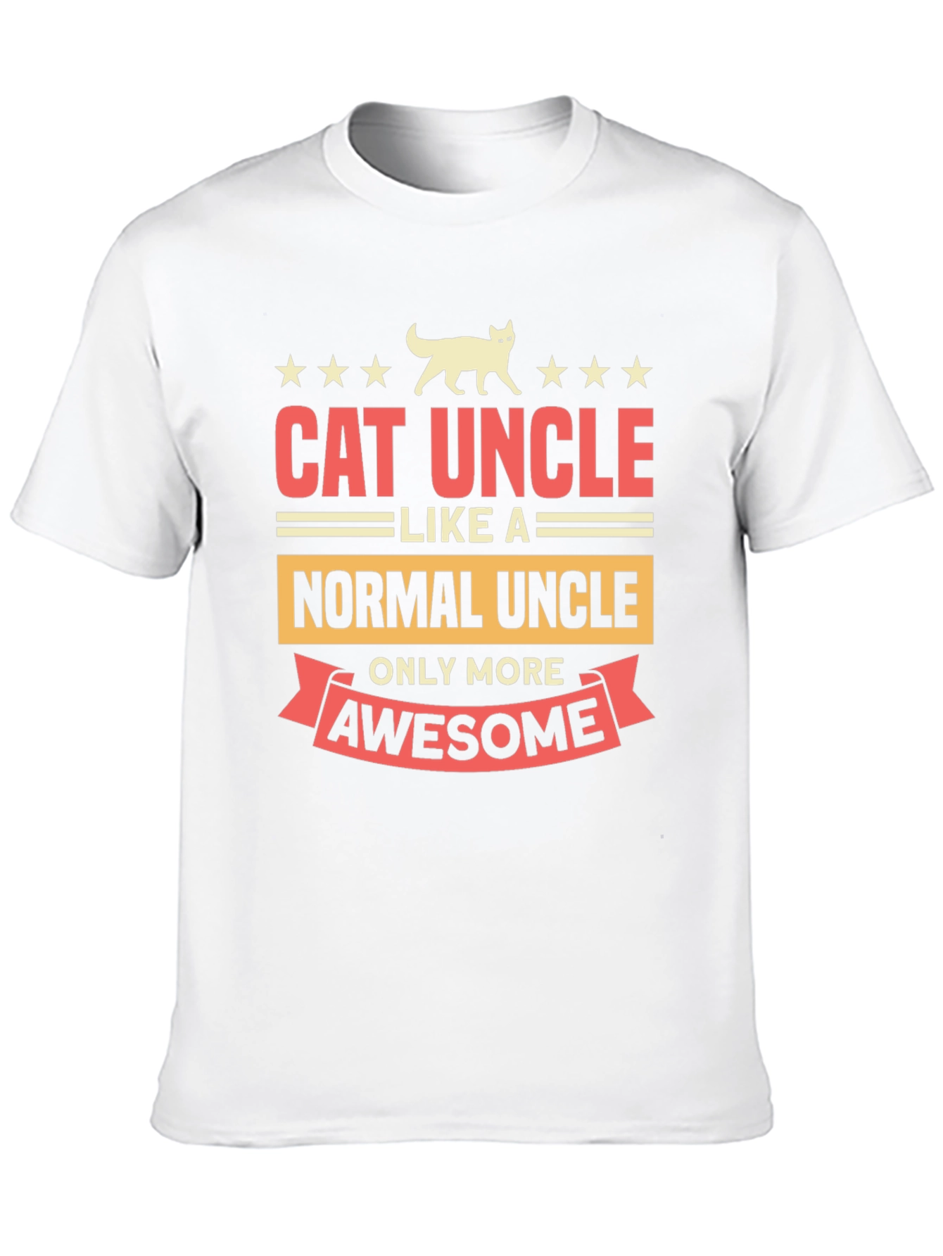 Cat Uncle Awesome Graphic Tee - Black