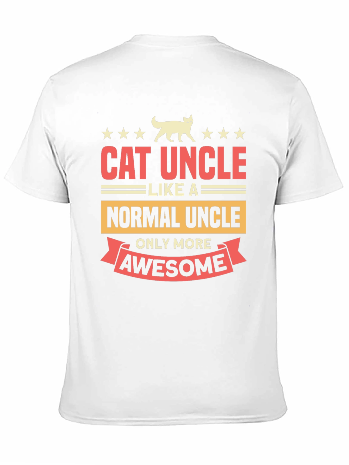 Cat Uncle Awesome Graphic Tee - Black
