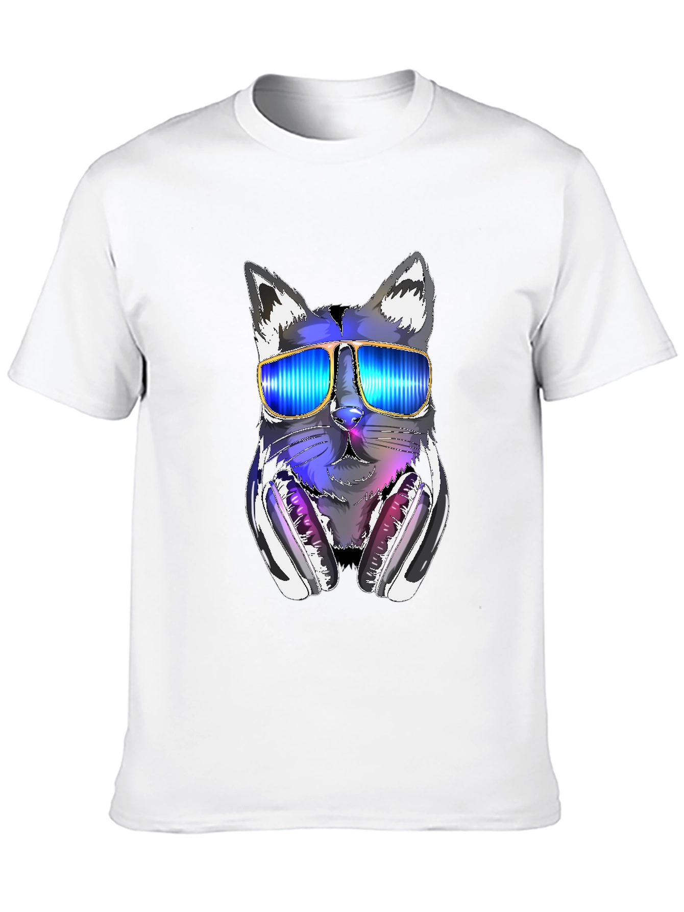 Cool Cat DJ T-Shirt - Funky Graphic Tee