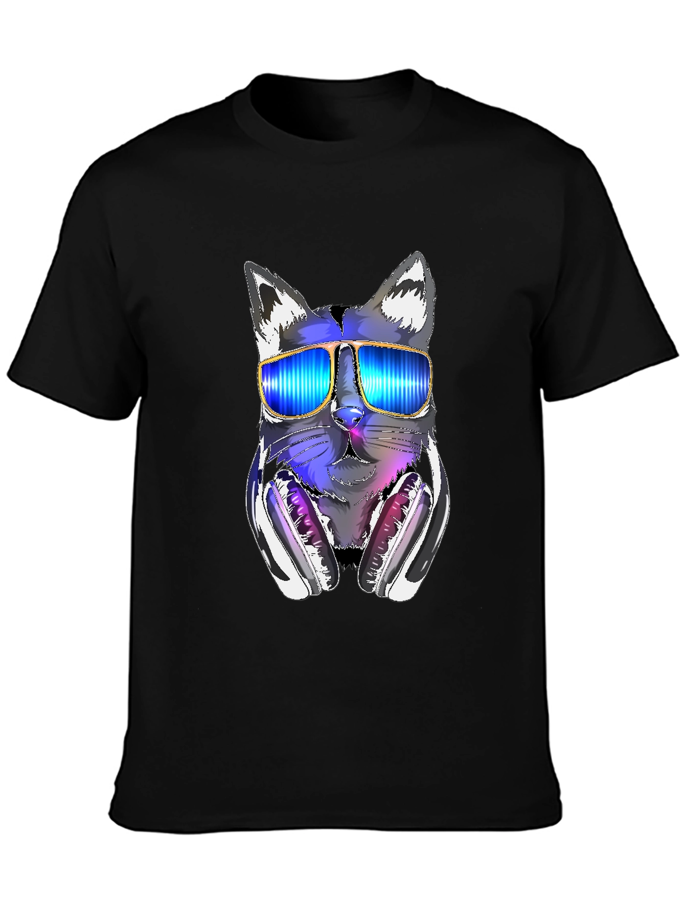 Cool Cat DJ T-Shirt - Funky Graphic Tee