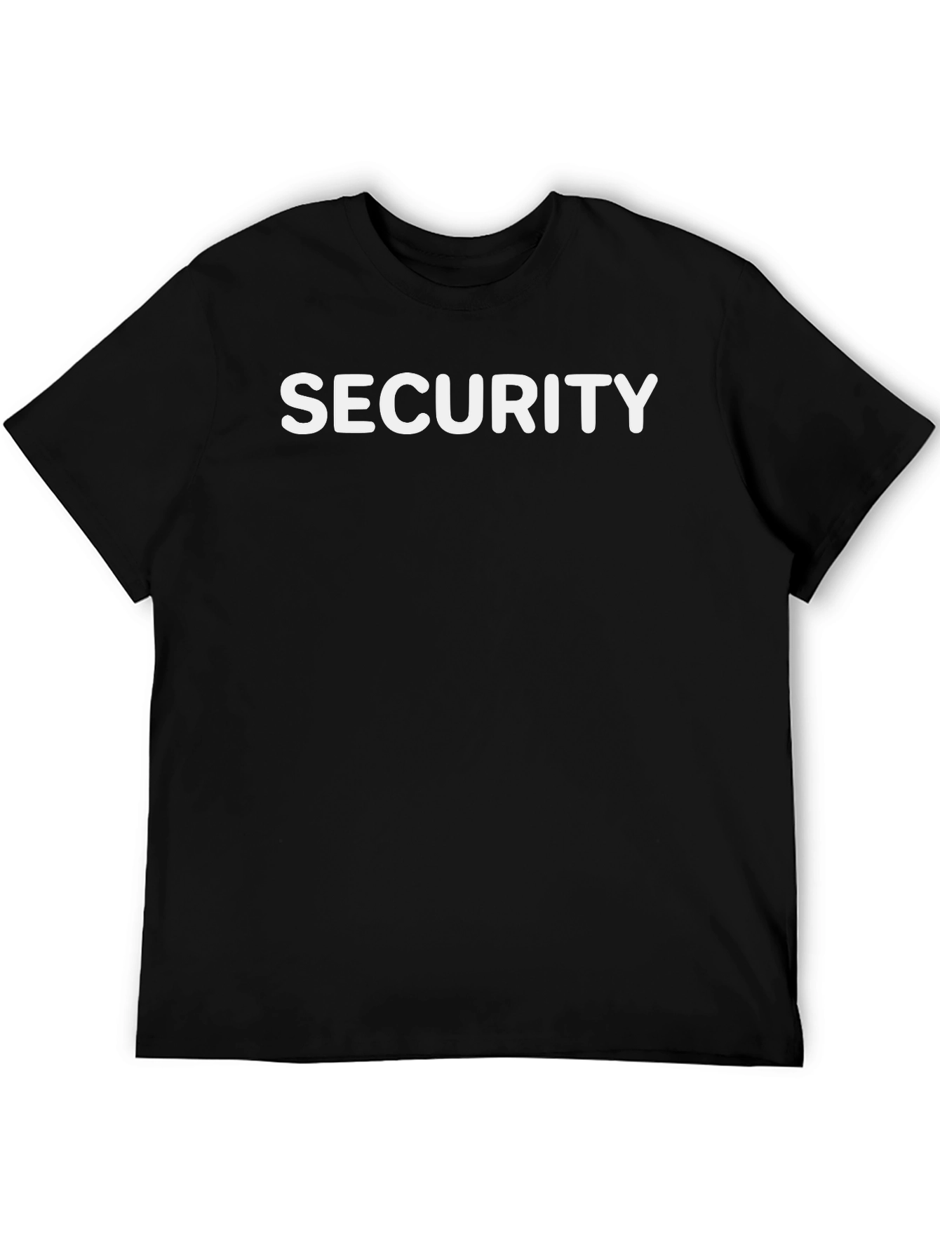 Security Crew Tee - Classic Black Cotton