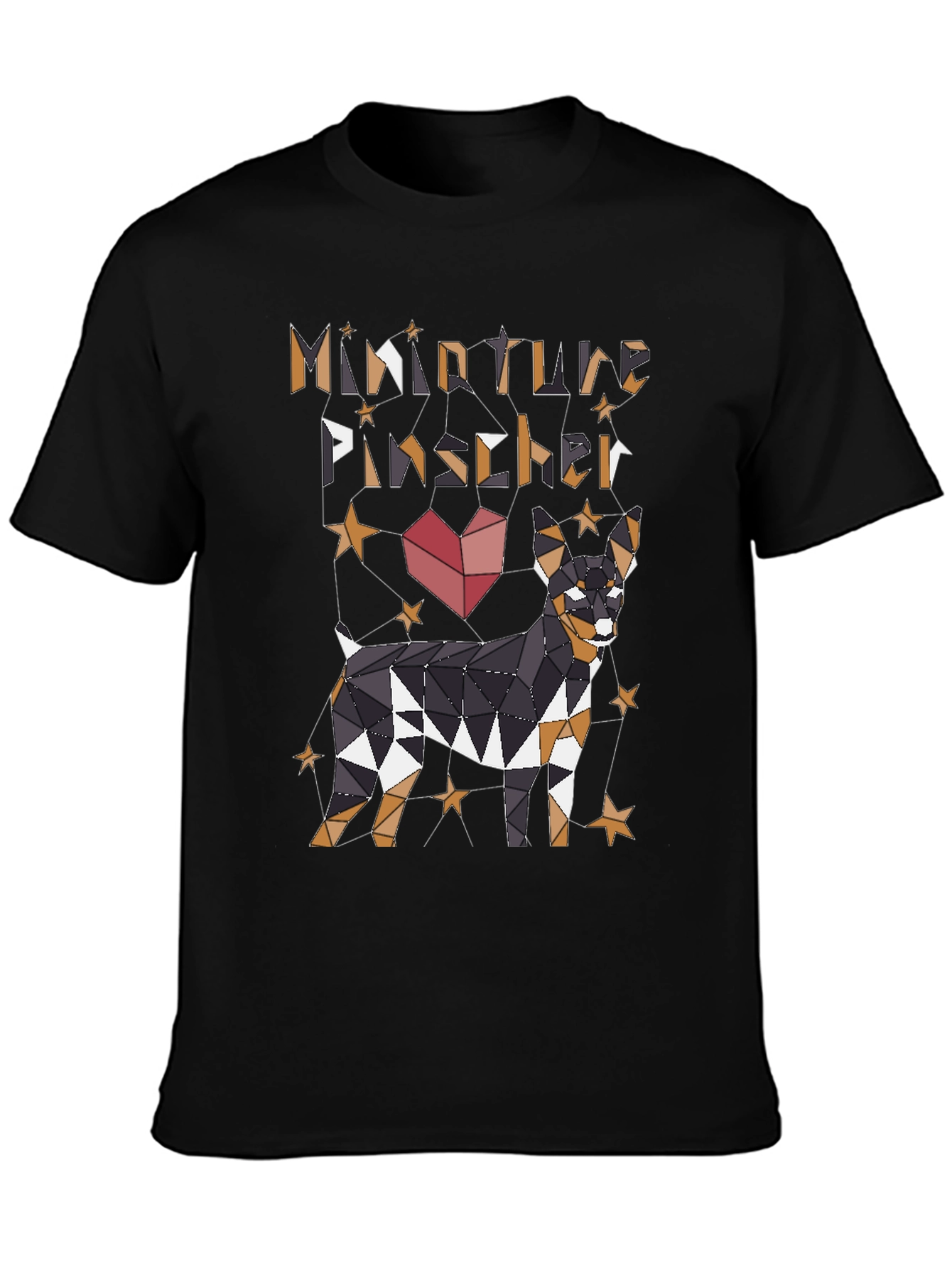 Miniature Pinscher Geometric Dog Graphic T-Shirt