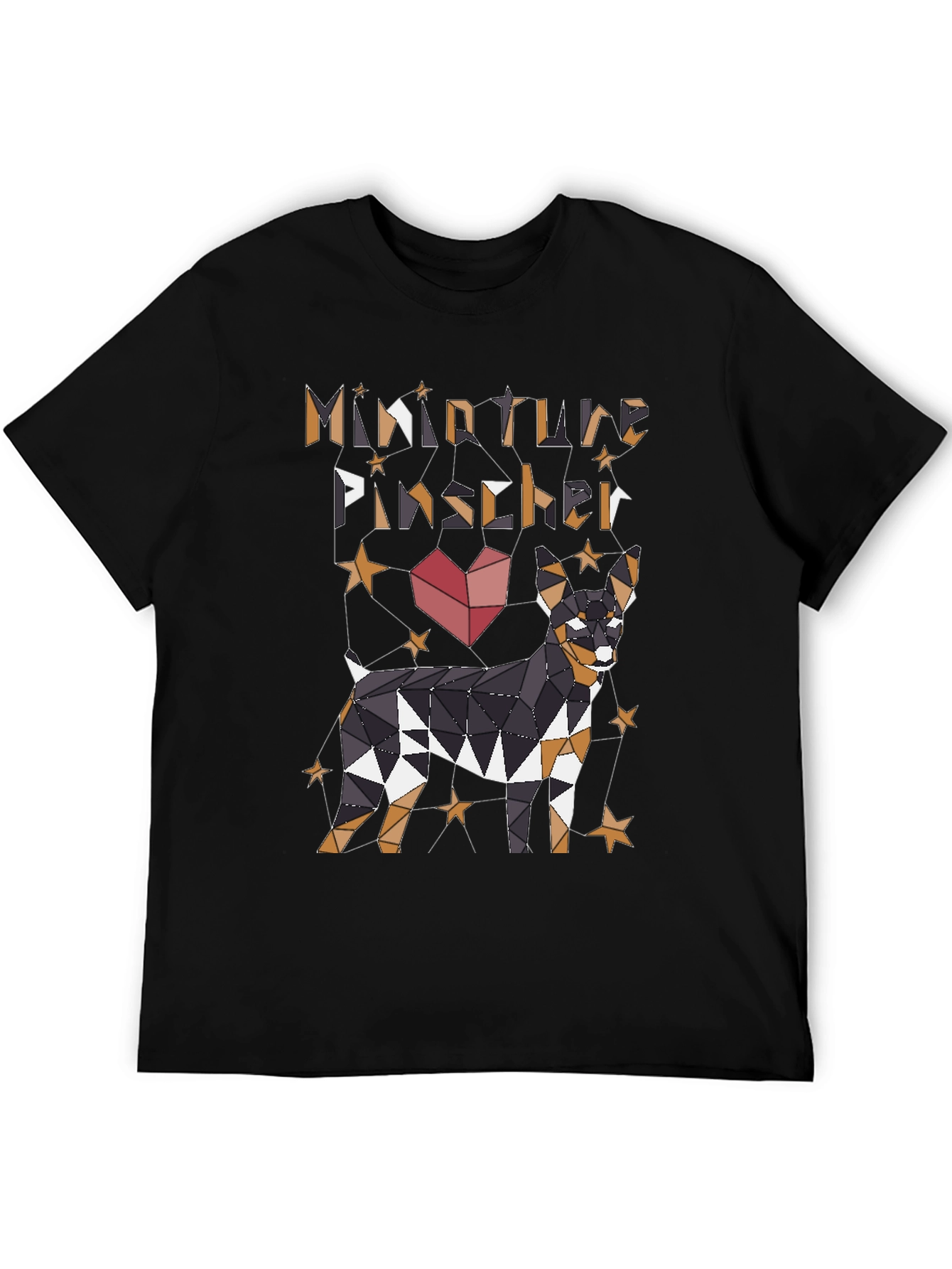 Miniature Pinscher Geometric Dog Graphic T-Shirt