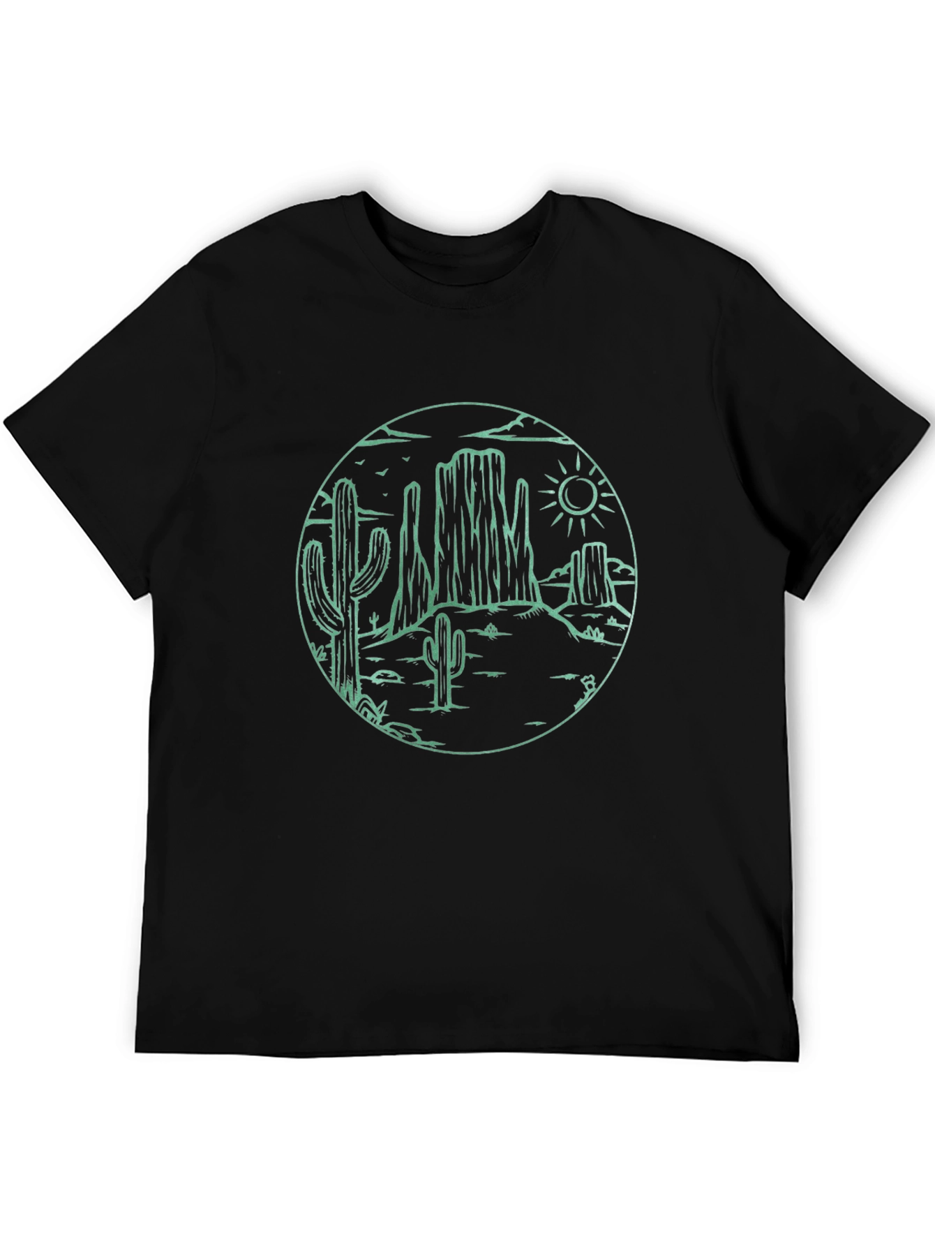 Desert Scene Graphic Tee - Black
