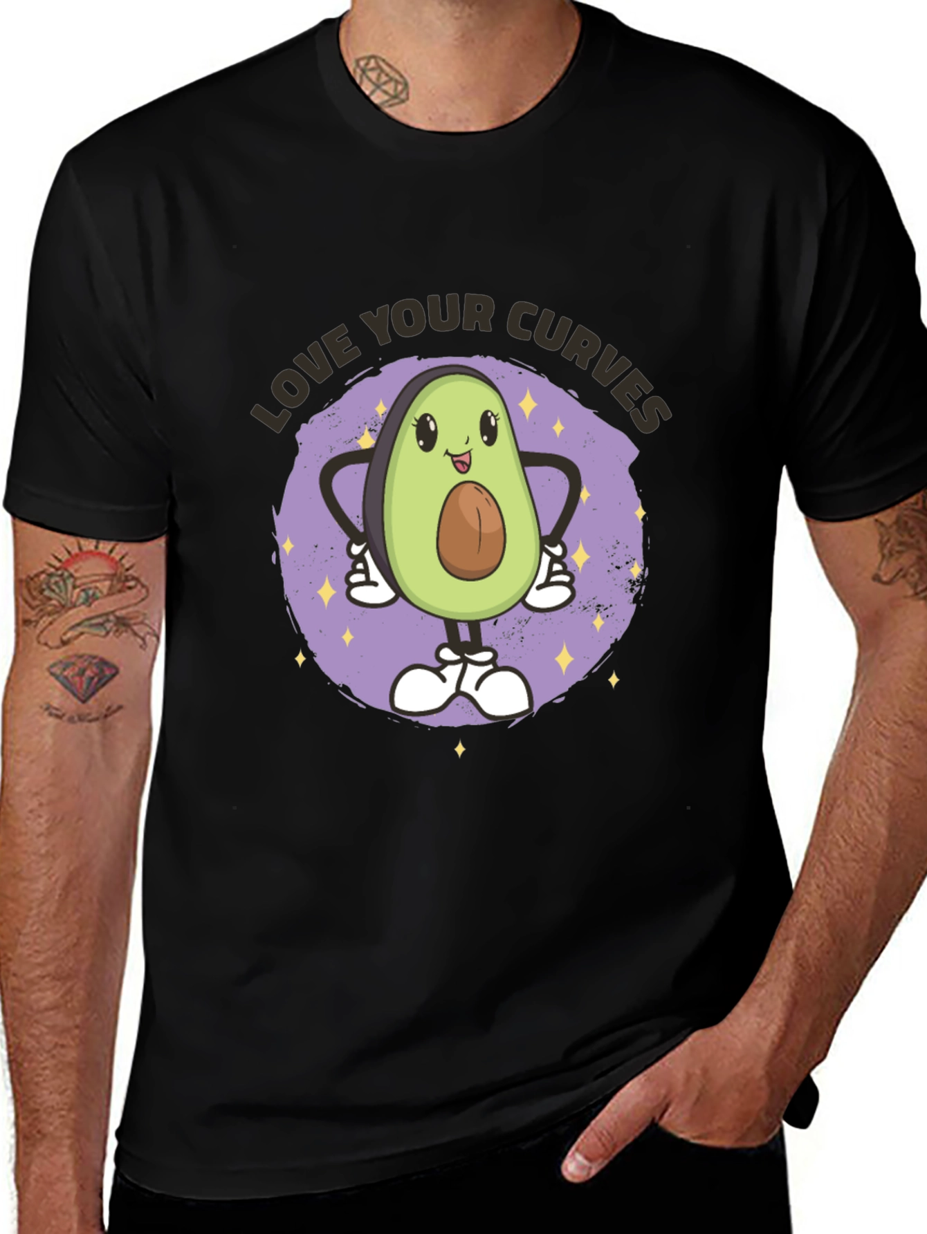 Love Your Curves Avocado Graphic T-Shirt