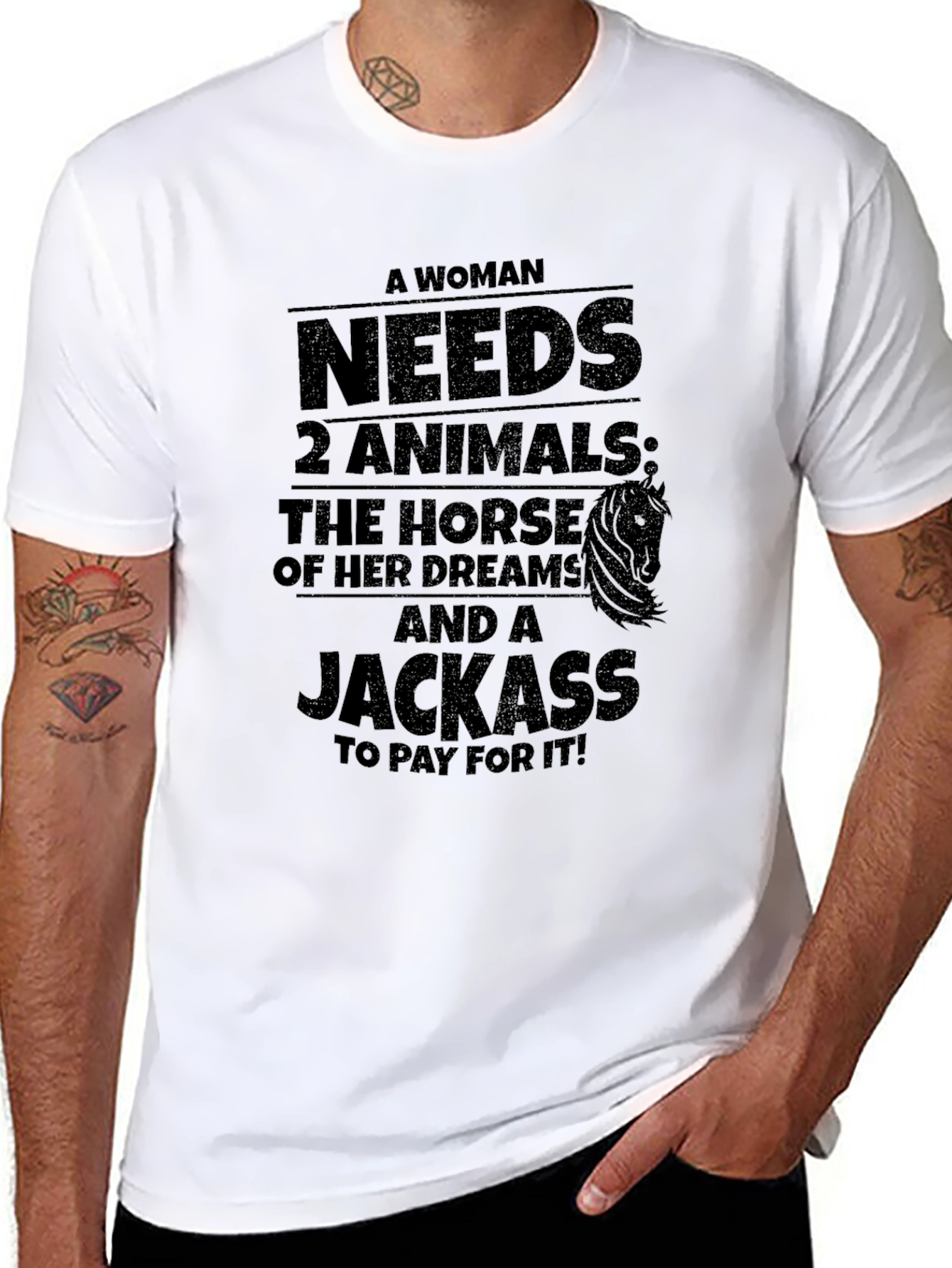 Funny Woman Needs 2 Animals T-Shirt